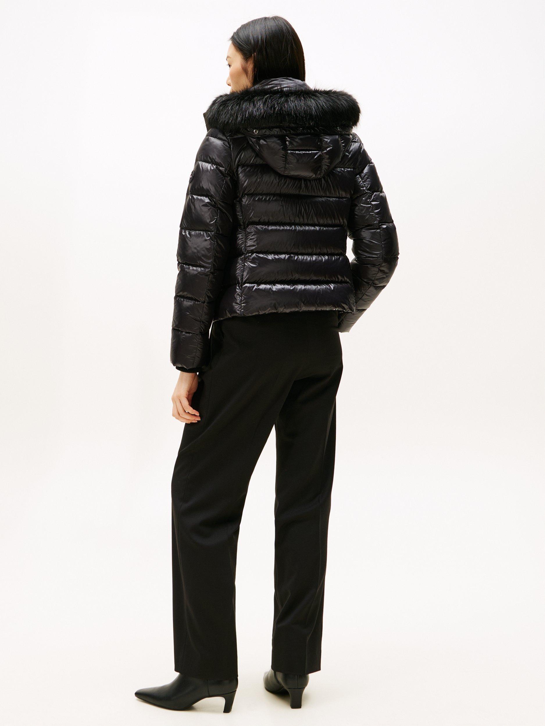 Product image 2 of 6, which shows Tommy Hilfiger Slim Fit Water Repellent Down Jacket, Black, S