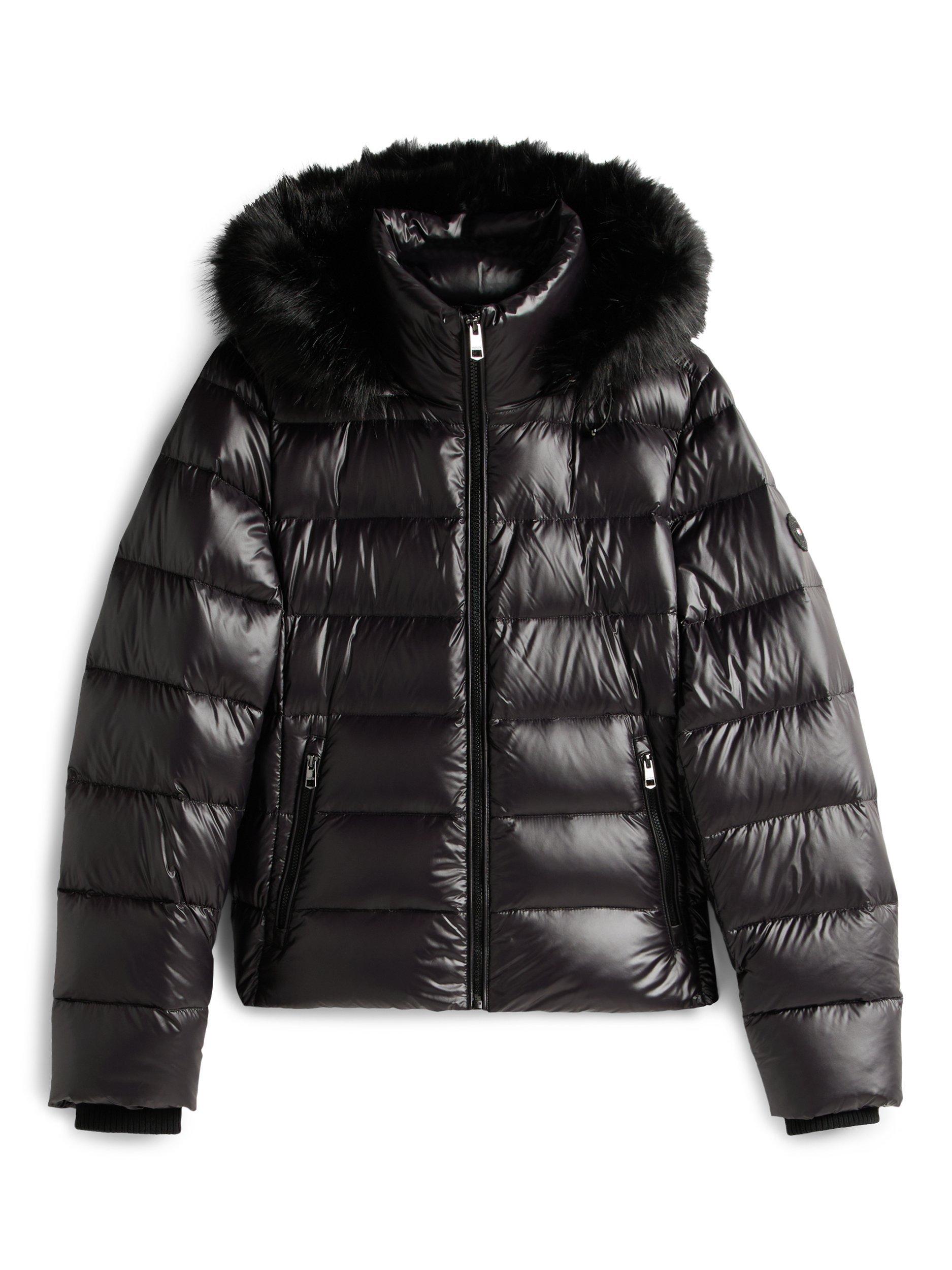 Product image 4 of 6, which shows Tommy Hilfiger Slim Fit Water Repellent Down Jacket, Black, S