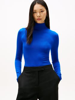 Tommy Hilfiger Slim Fit Turtleneck Top, Cobalt, Cobalt
