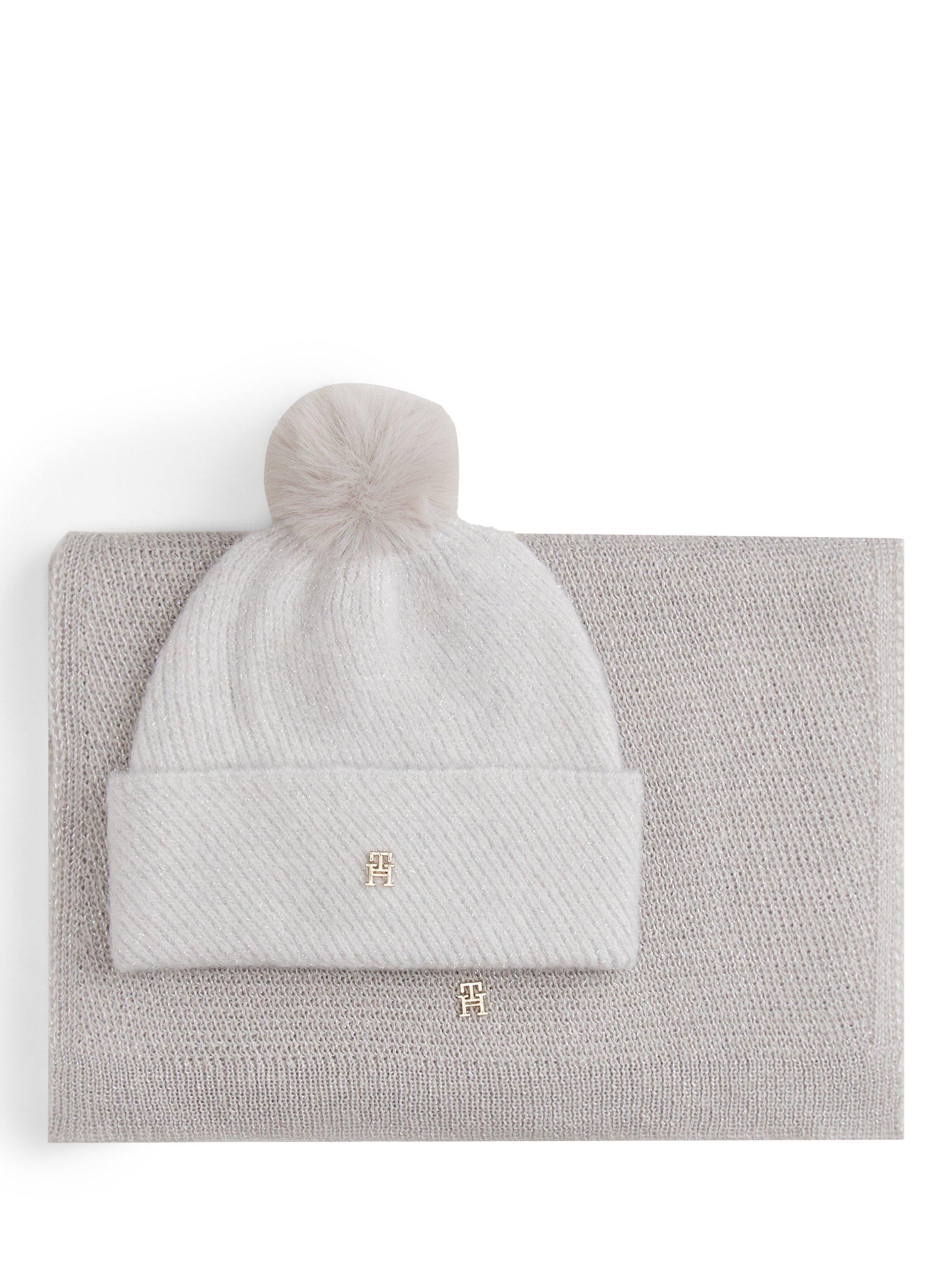 Tommy Hilfiger Metallic Thread Hat & Scarf Gift Set