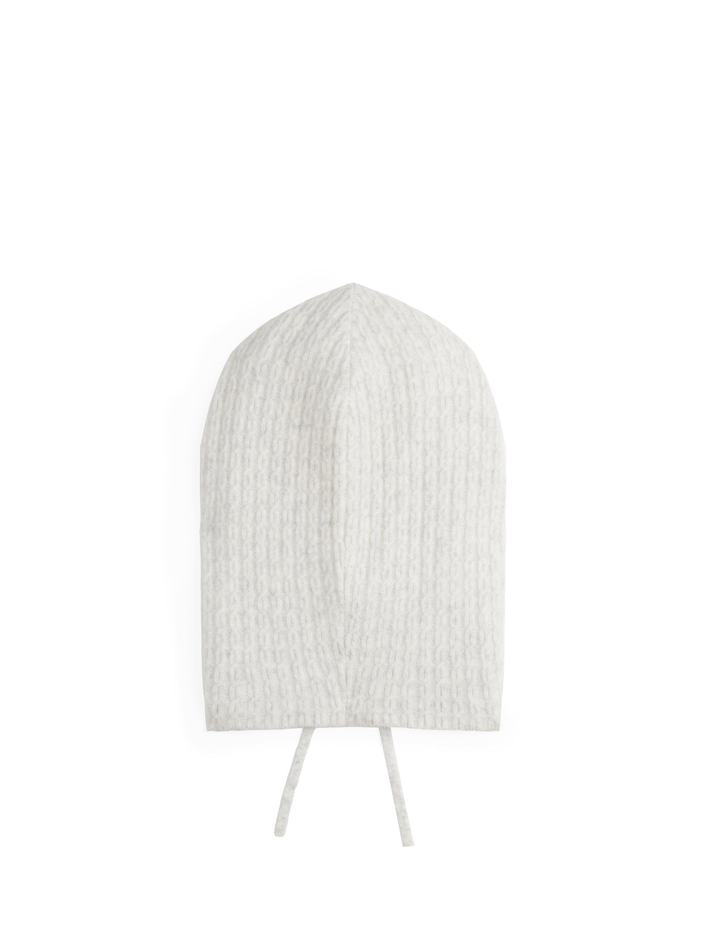 Product image 3 of 5, which shows Tommy Hilfiger Cable Cotton Blend Balaclava, White, One Size