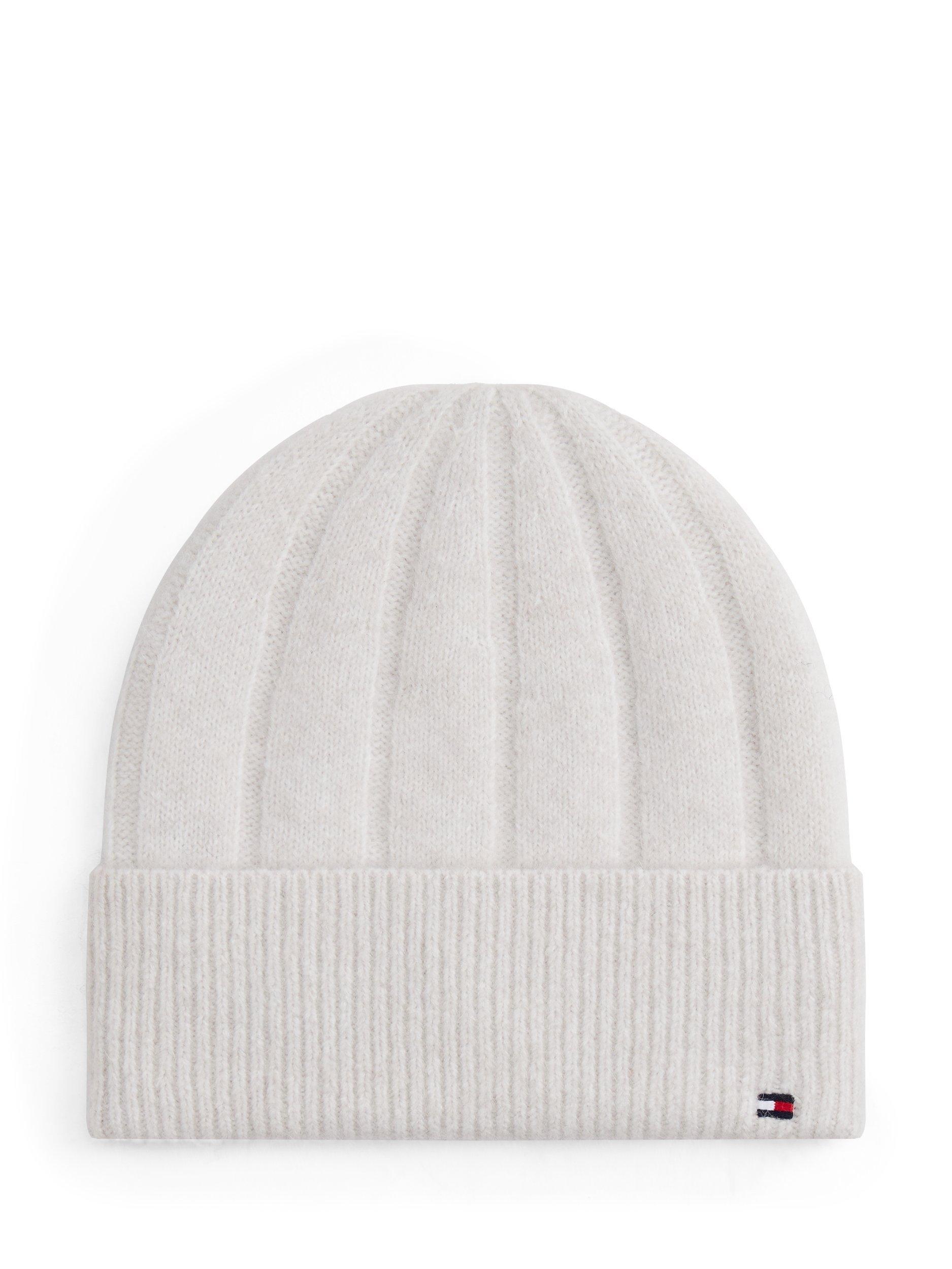 Tommy Hilfiger Flag Fluffy Beanie Hat, Grey Whisper, One Size