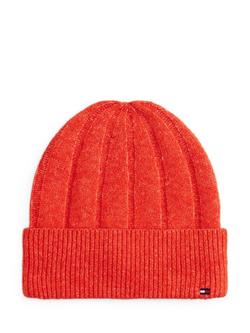 Tommy Hilfiger Flag Fluffy Beanie Hat, Florence Orange