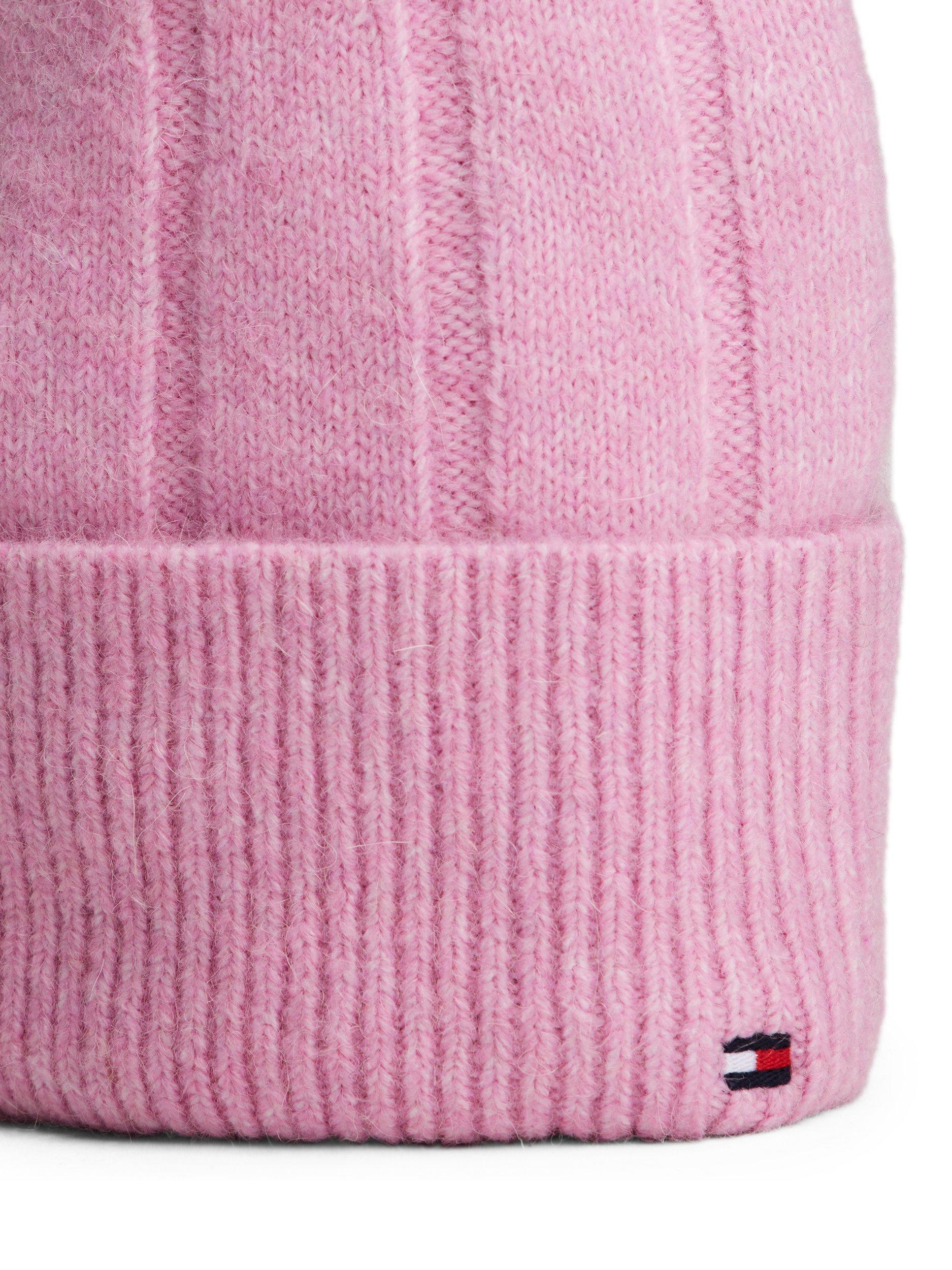 Product image 4 of 4, which shows Tommy Hilfiger Flag Fluffy Beanie Hat, Mystic Orchid, One Size