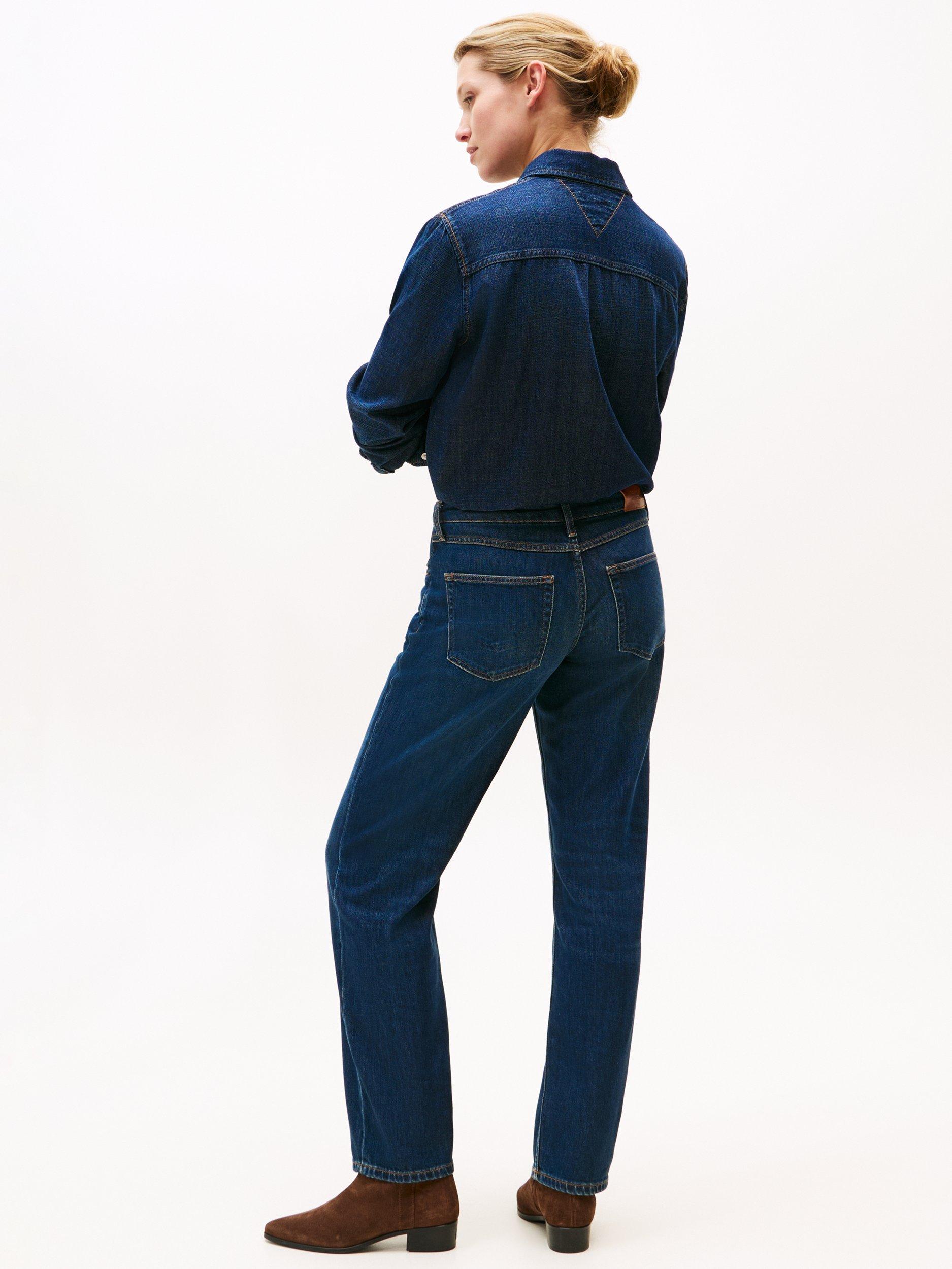 Product image 2 of 5, which shows Tommy Hilfiger Classic High Rise Straight Jeans, Milo, W25/L30