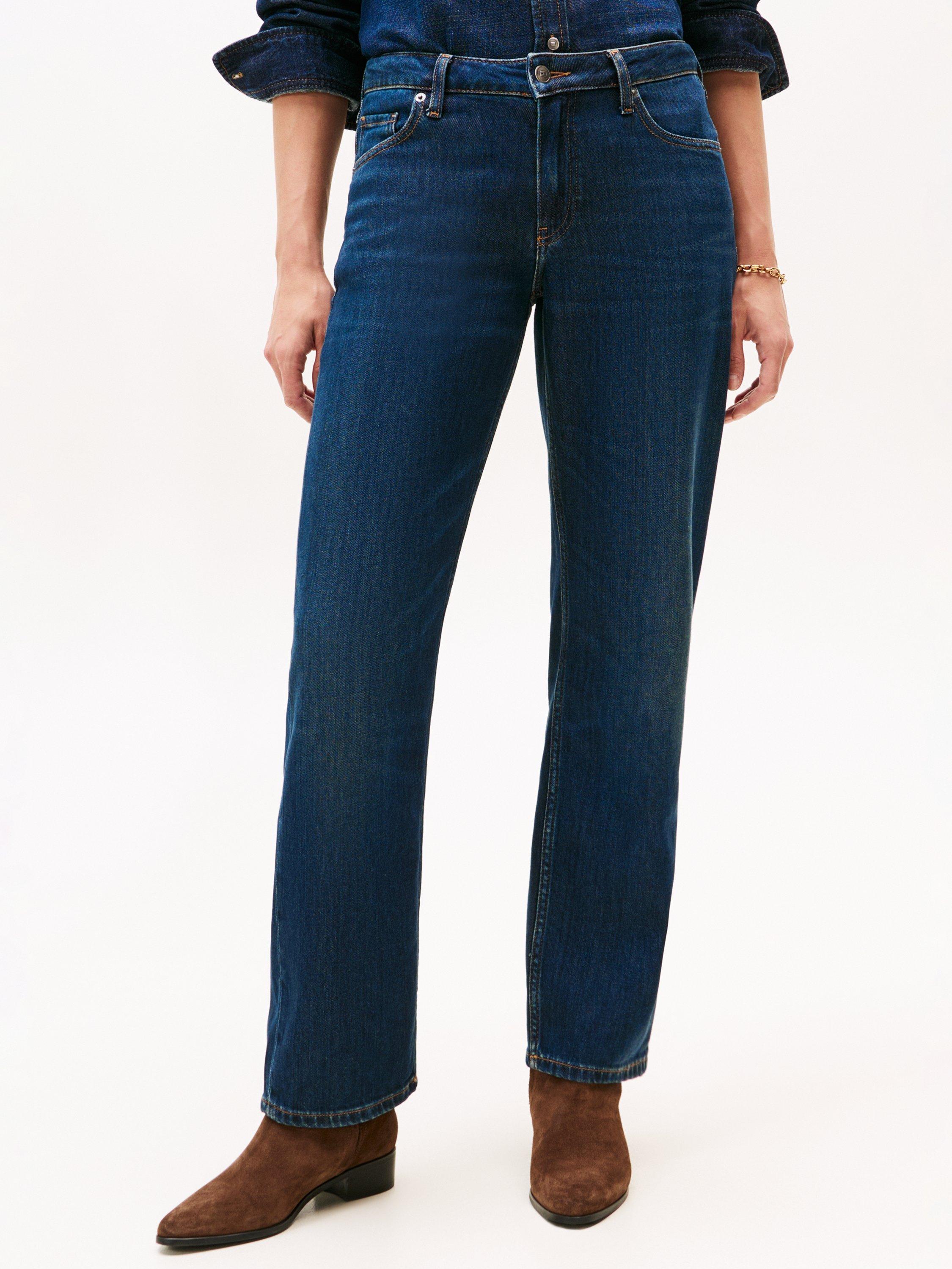 Product image 4 of 5, which shows Tommy Hilfiger Classic High Rise Straight Jeans, Milo, W25/L30