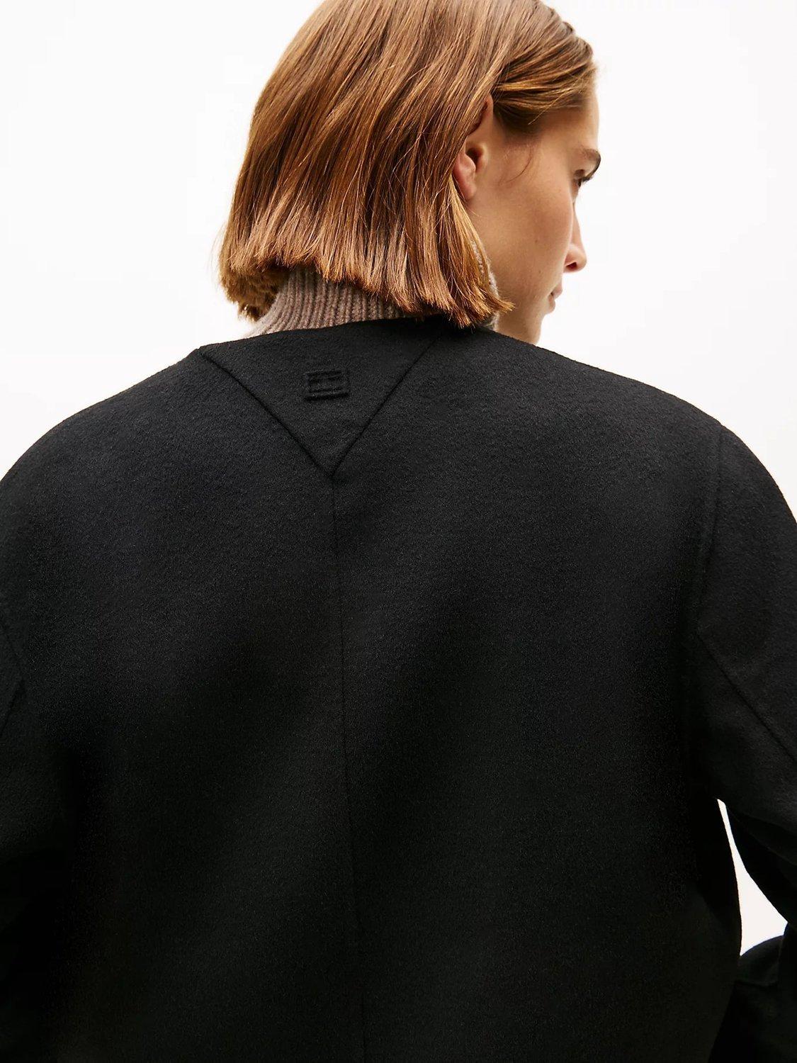 Product image 5 of 6, which shows Tommy Hilfiger Double Faced Wool Blend Jacket, Black, 8