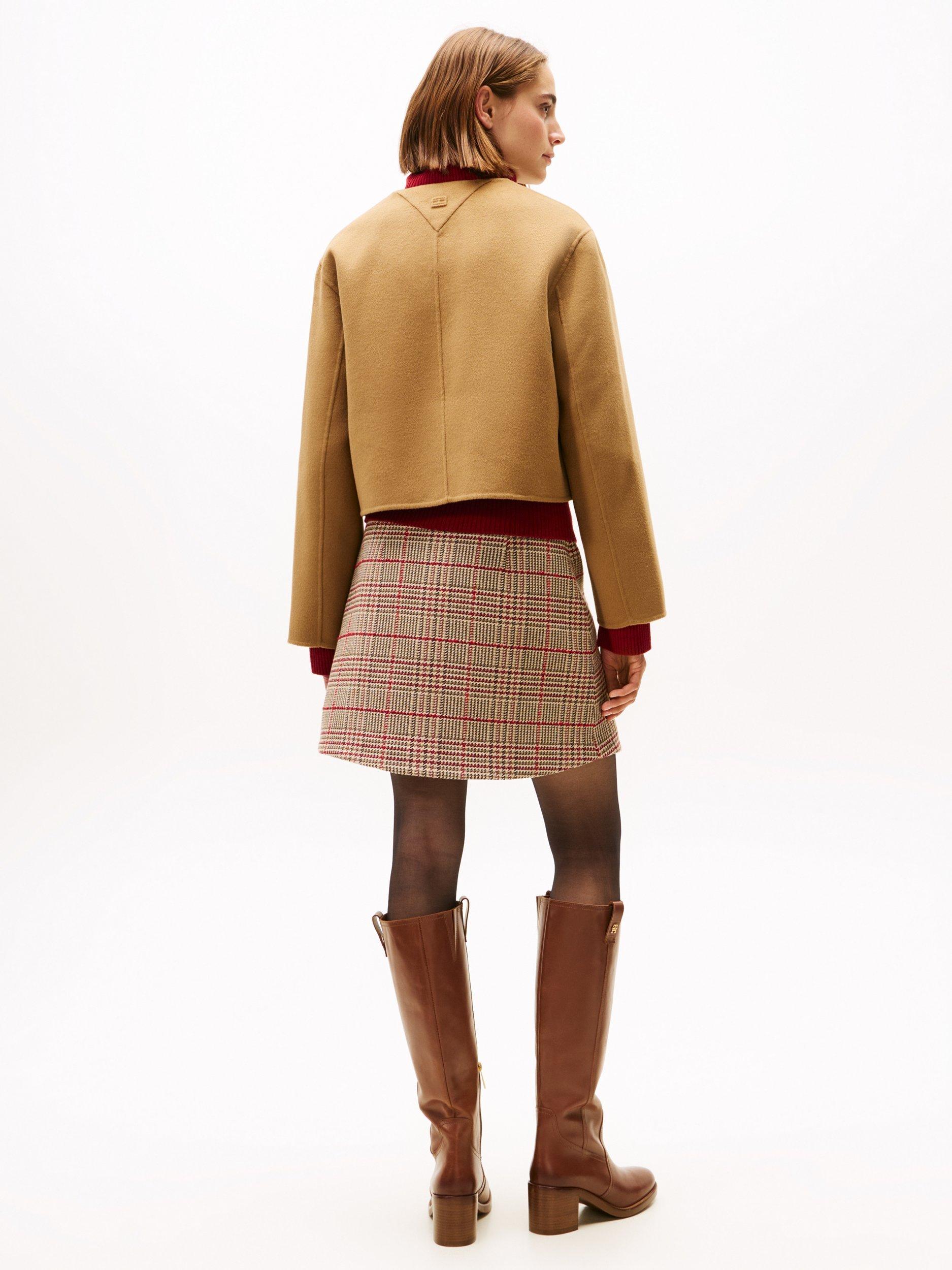 Product image 2 of 6, which shows Tommy Hilfiger Double Faced Wool Blend Jacket, Desert Khaki, 8