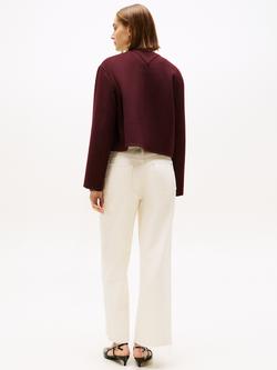 Tommy Hilfiger Double Faced Wool Blend Jacket - view 2, Deep Burgundy