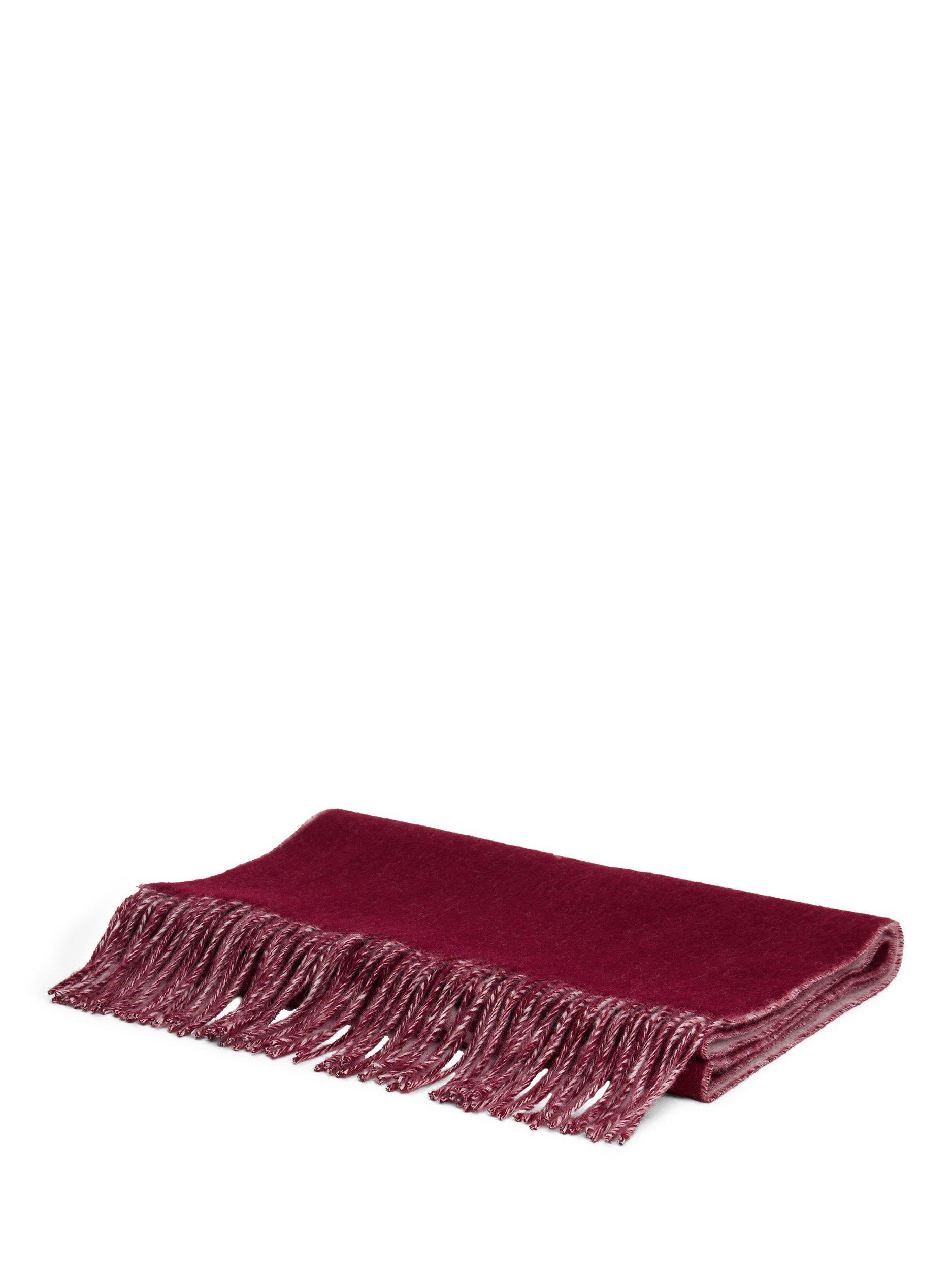 Product image 2 of 4, which shows Tommy Hilfiger Script Log Wool Scarf , Red/Multi, One Size