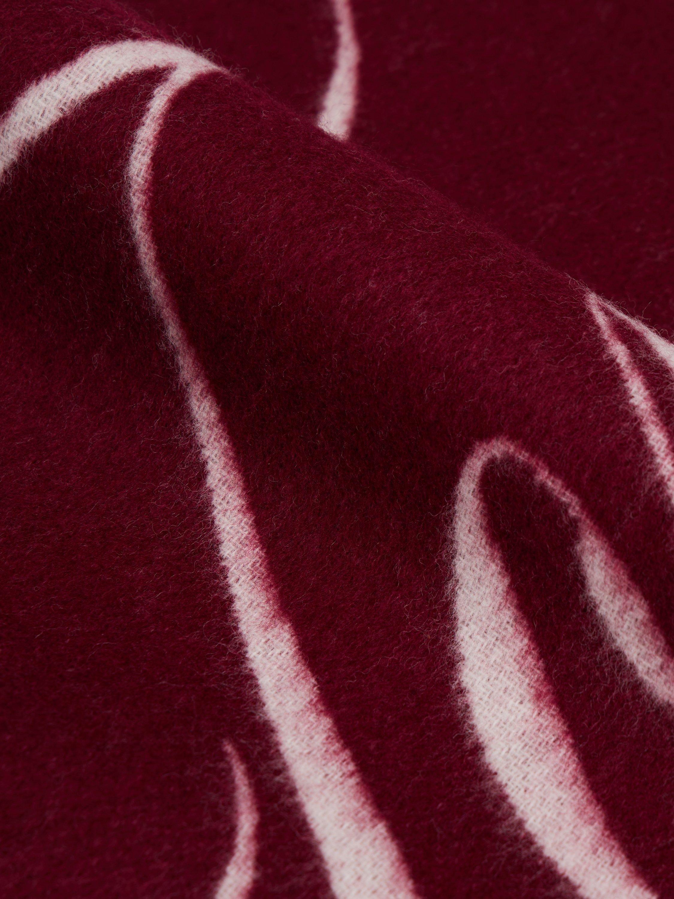 Product image 4 of 4, which shows Tommy Hilfiger Script Log Wool Scarf , Red/Multi, One Size