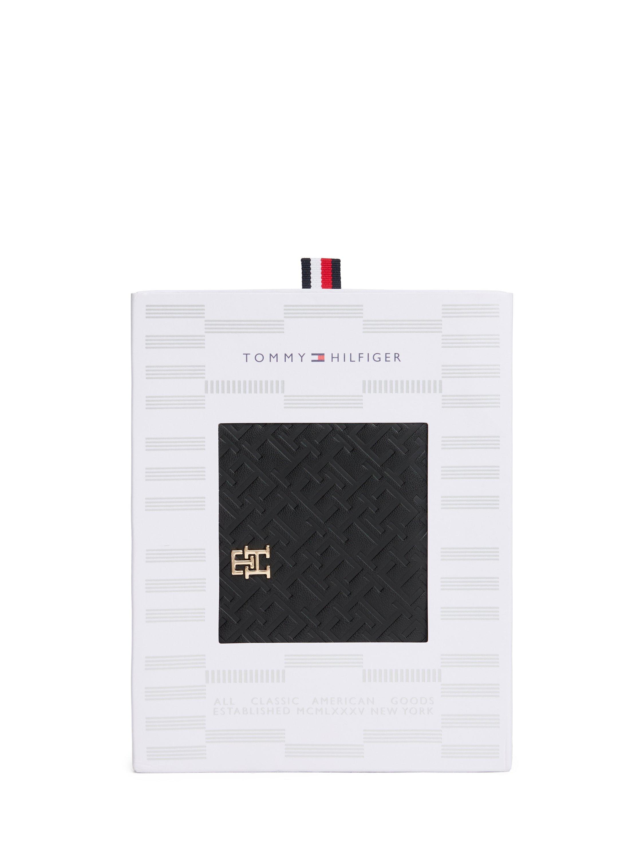 Product image 2 of 4, which shows Tommy Hilfiger Monogram Logo Medium Zip Around Purse, Black, One Size