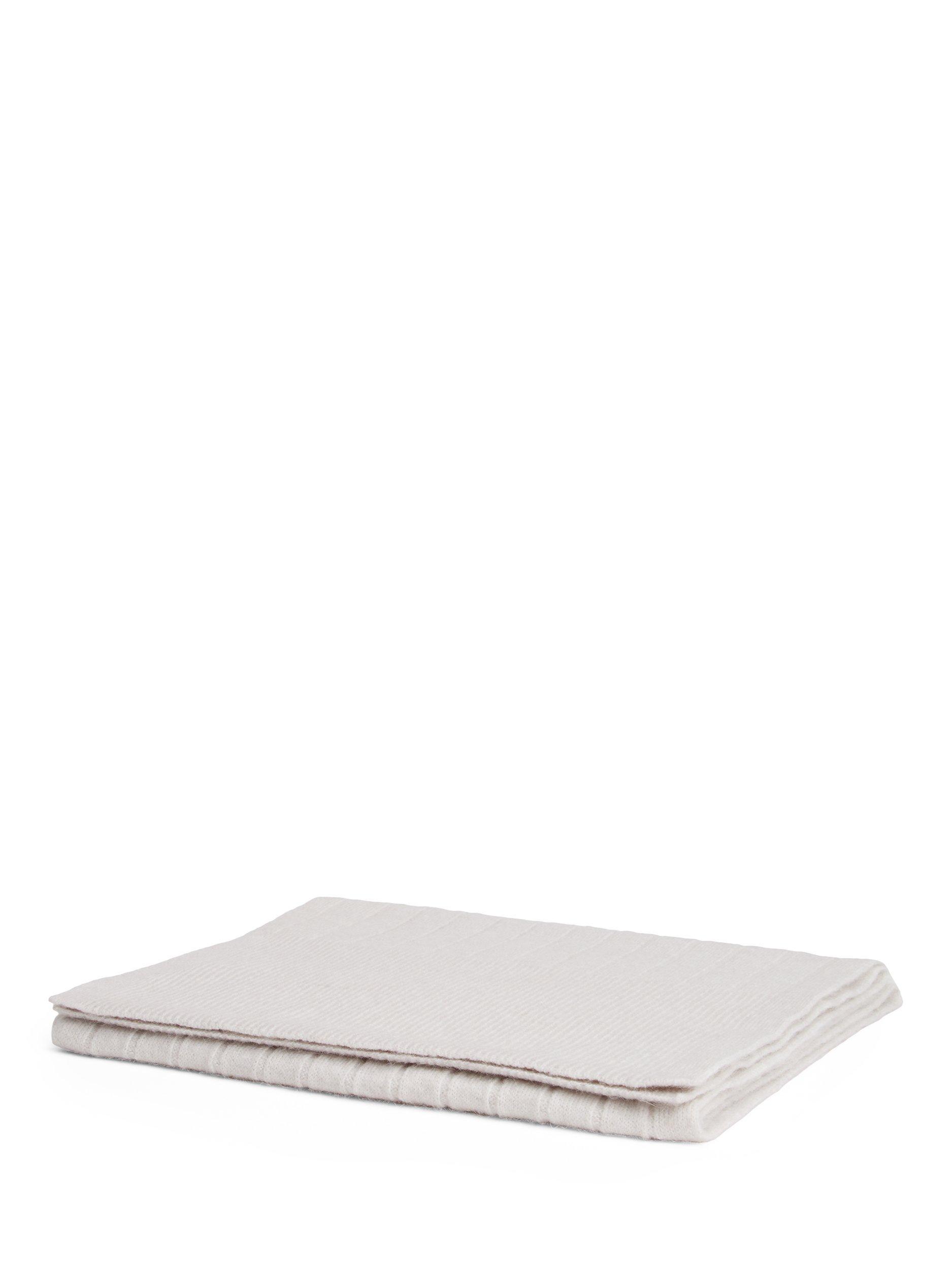 Product image 3 of 4, which shows Tommy Hilfiger Flag Ribbed Scarf, Grey Whisper, One Size