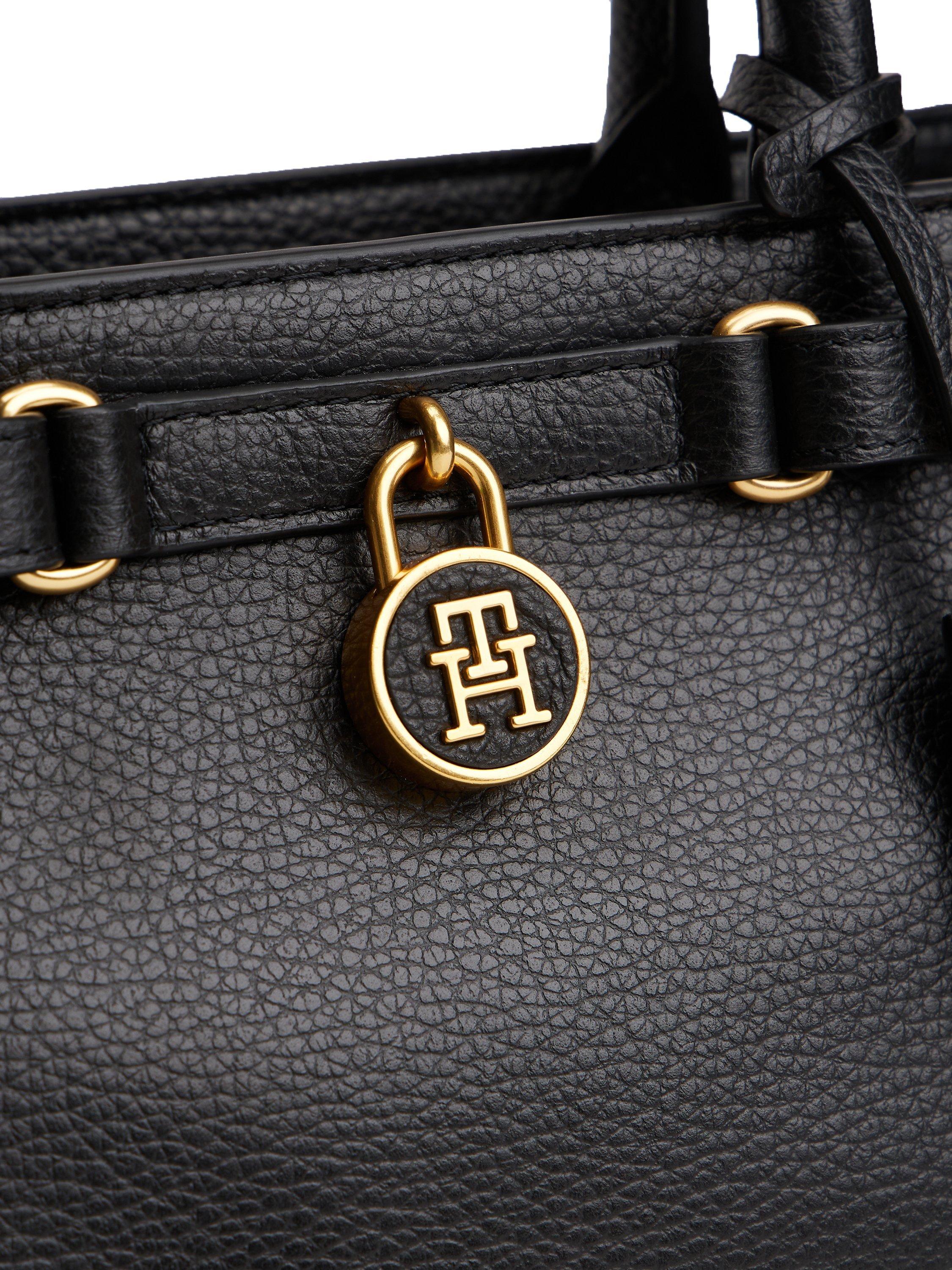 Product image 4 of 5, which shows Tommy Hilfiger American Icon Leather Bag, Black, One Size