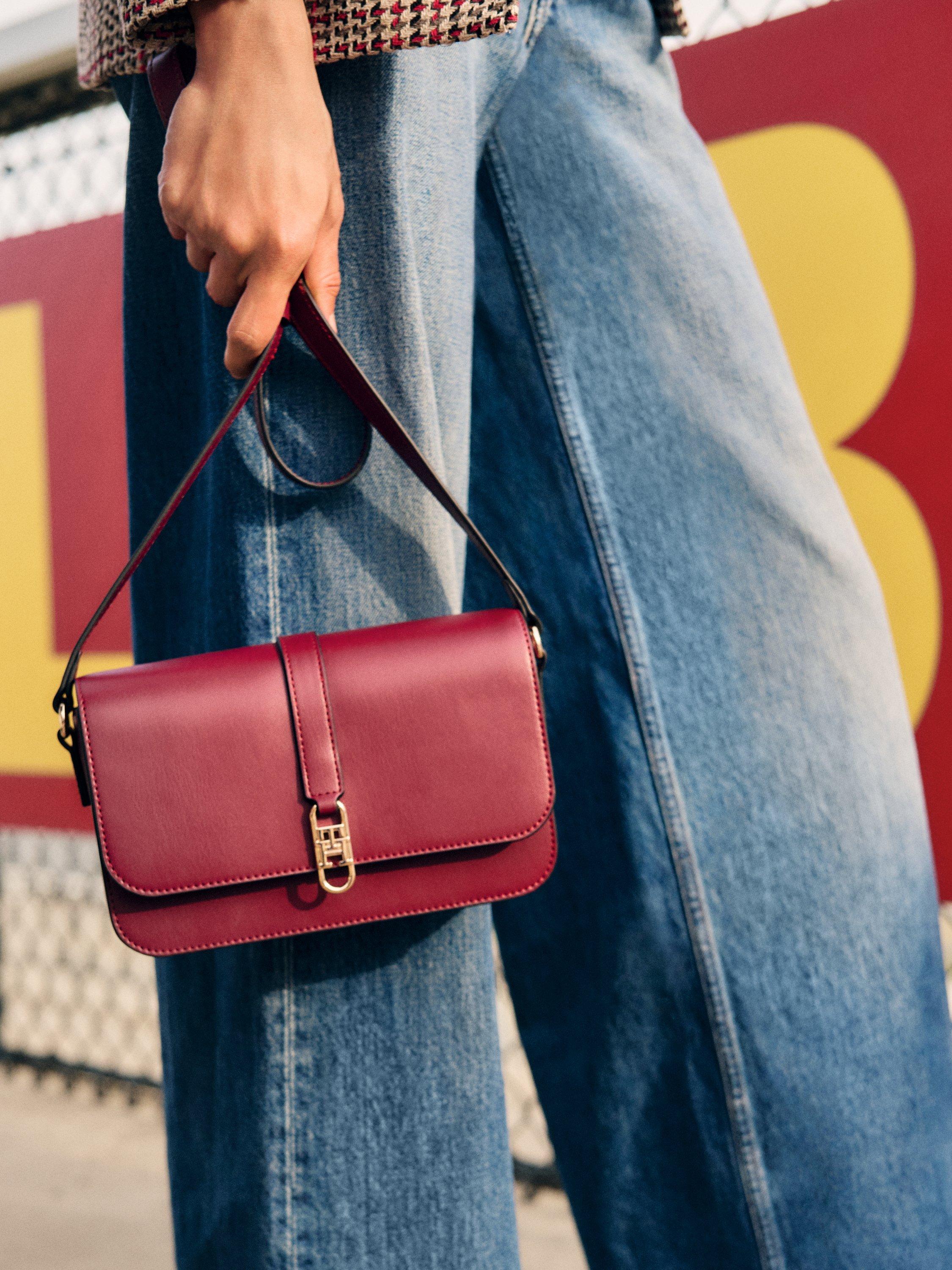 Product image 2 of 5, which shows Tommy Hilfiger Libre Flap Crossbody Bag, Red