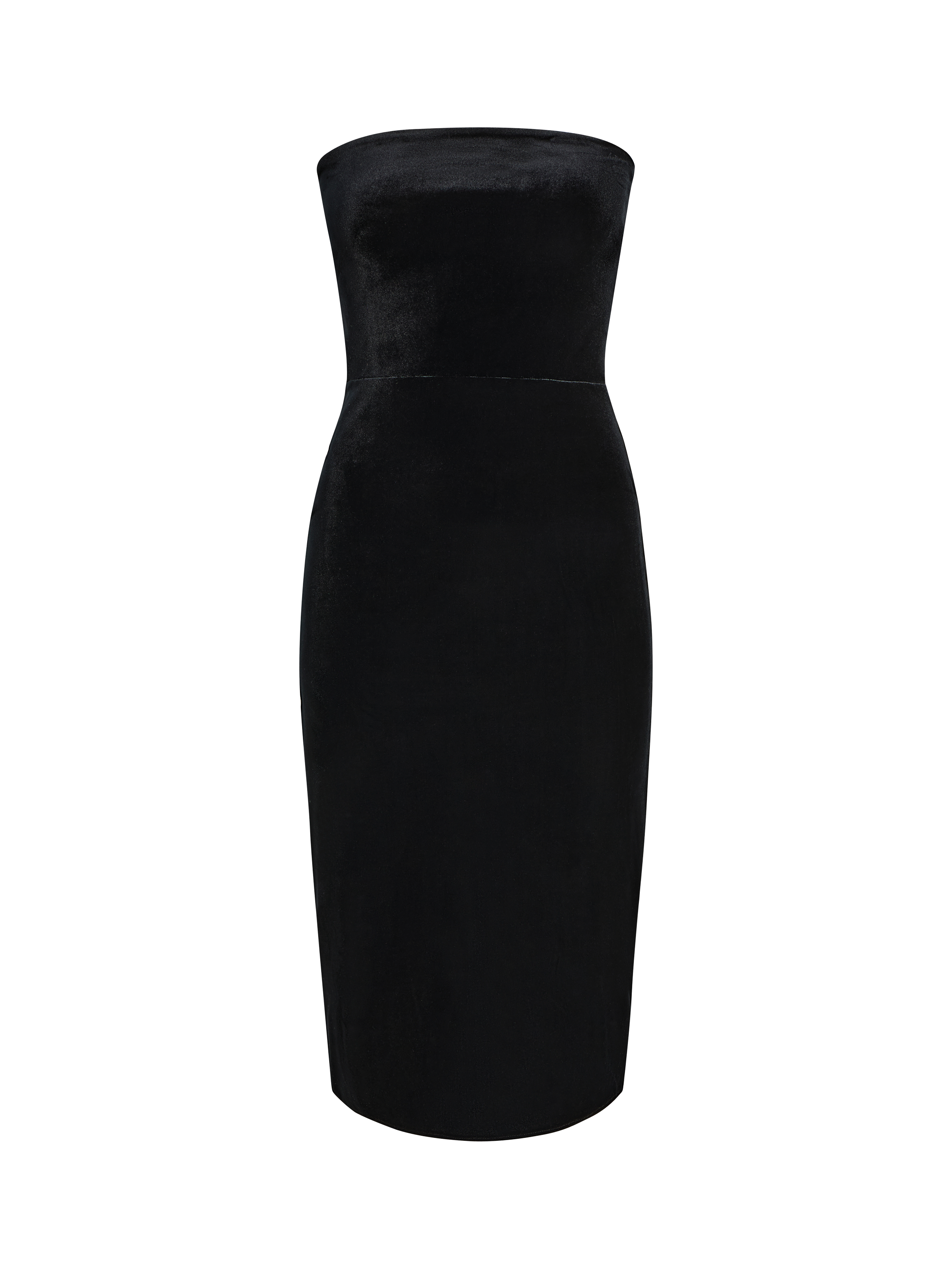 Product image 5 of 5, which shows Commando Velvet Strapless Midi Dress, Black, XS
