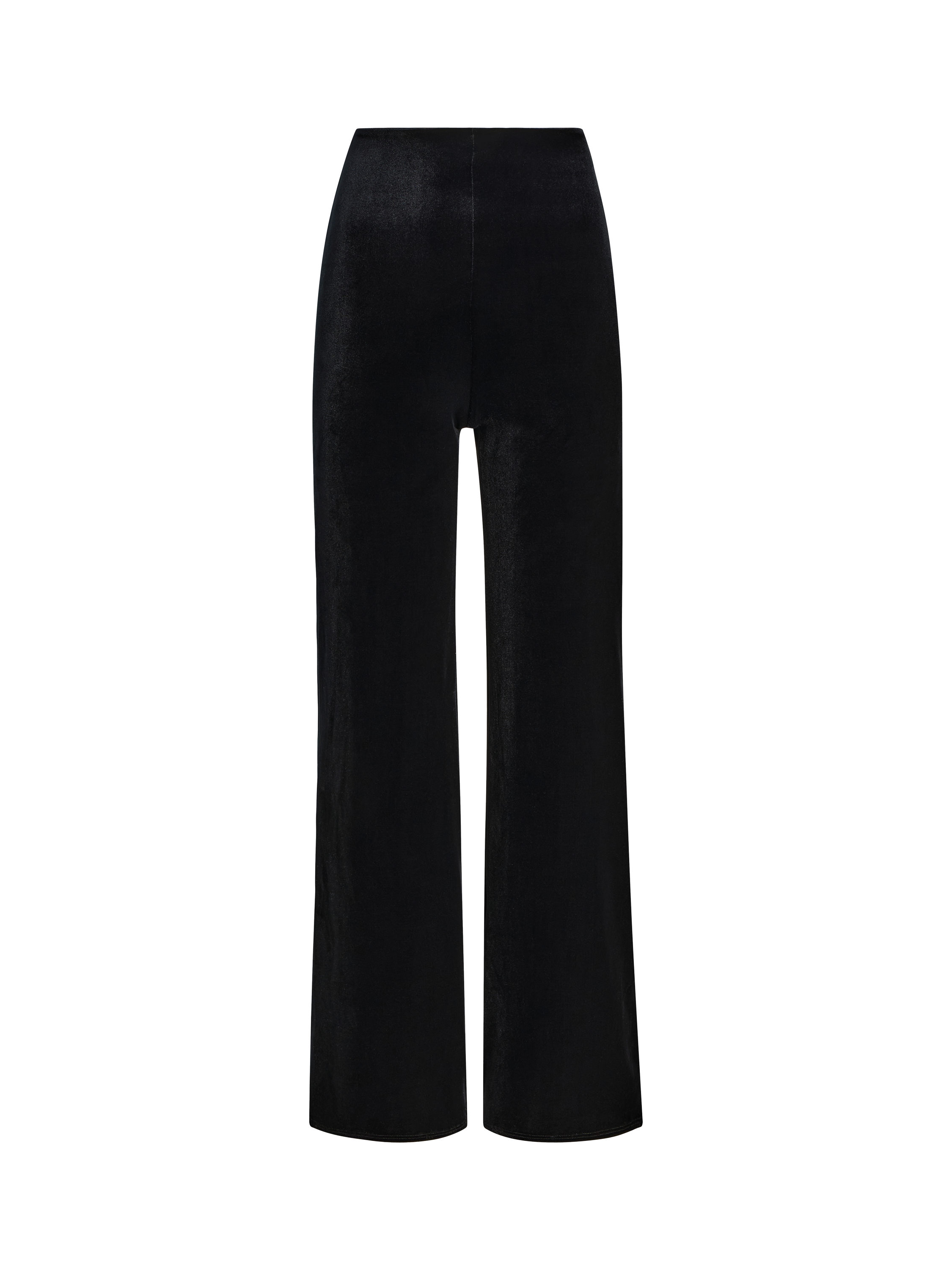 Product image 4 of 4, which shows Commando Velvet Wide Leg Trousers, Black, XS