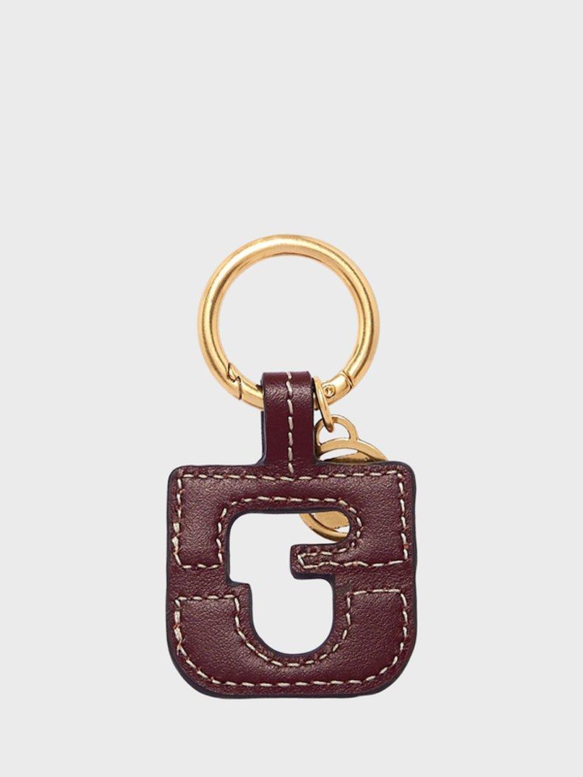 Product image 2 of 3, which shows Gerard Darel Logo Leather Keyring, Redwine