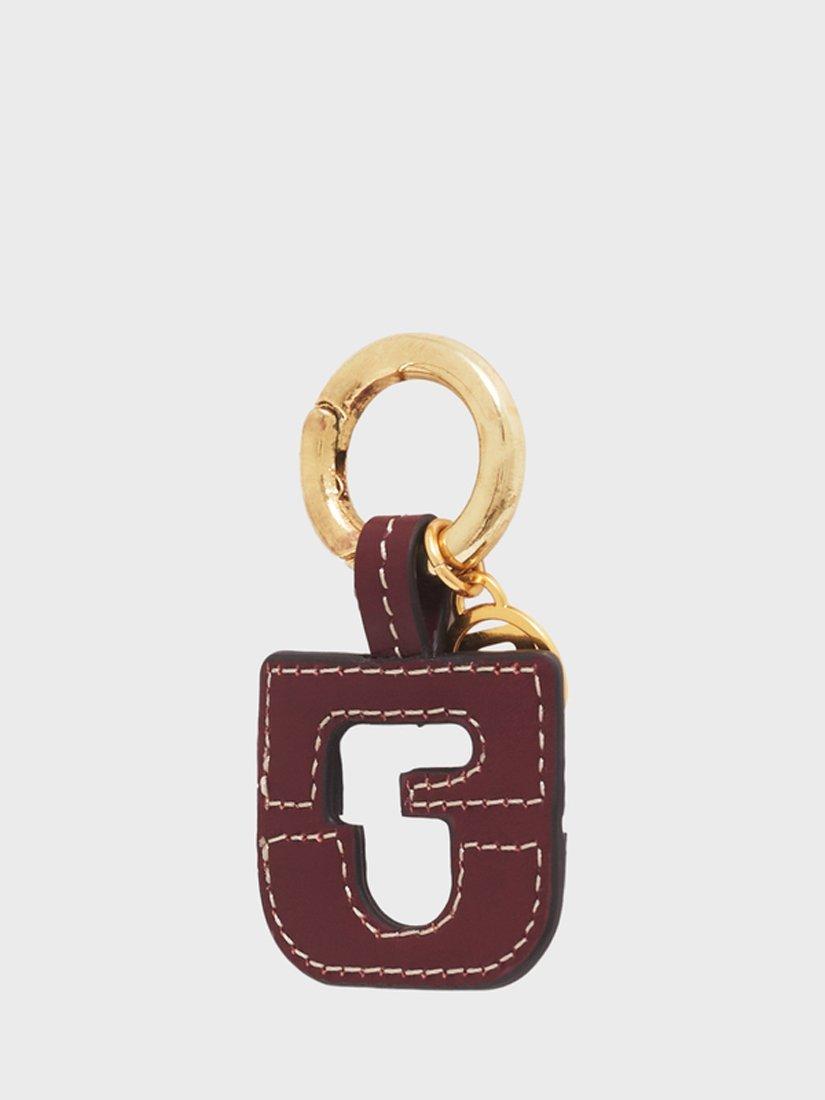 Product image 3 of 3, which shows Gerard Darel Logo Leather Keyring, Redwine