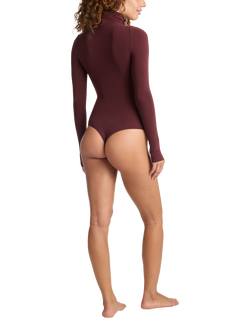 Commando Ballet Turtleneck Bodysuit, Raisin - view 2, Raisin