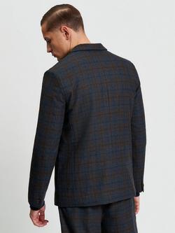 Ben Sherman Check Blazer - view 2, Dark Navy