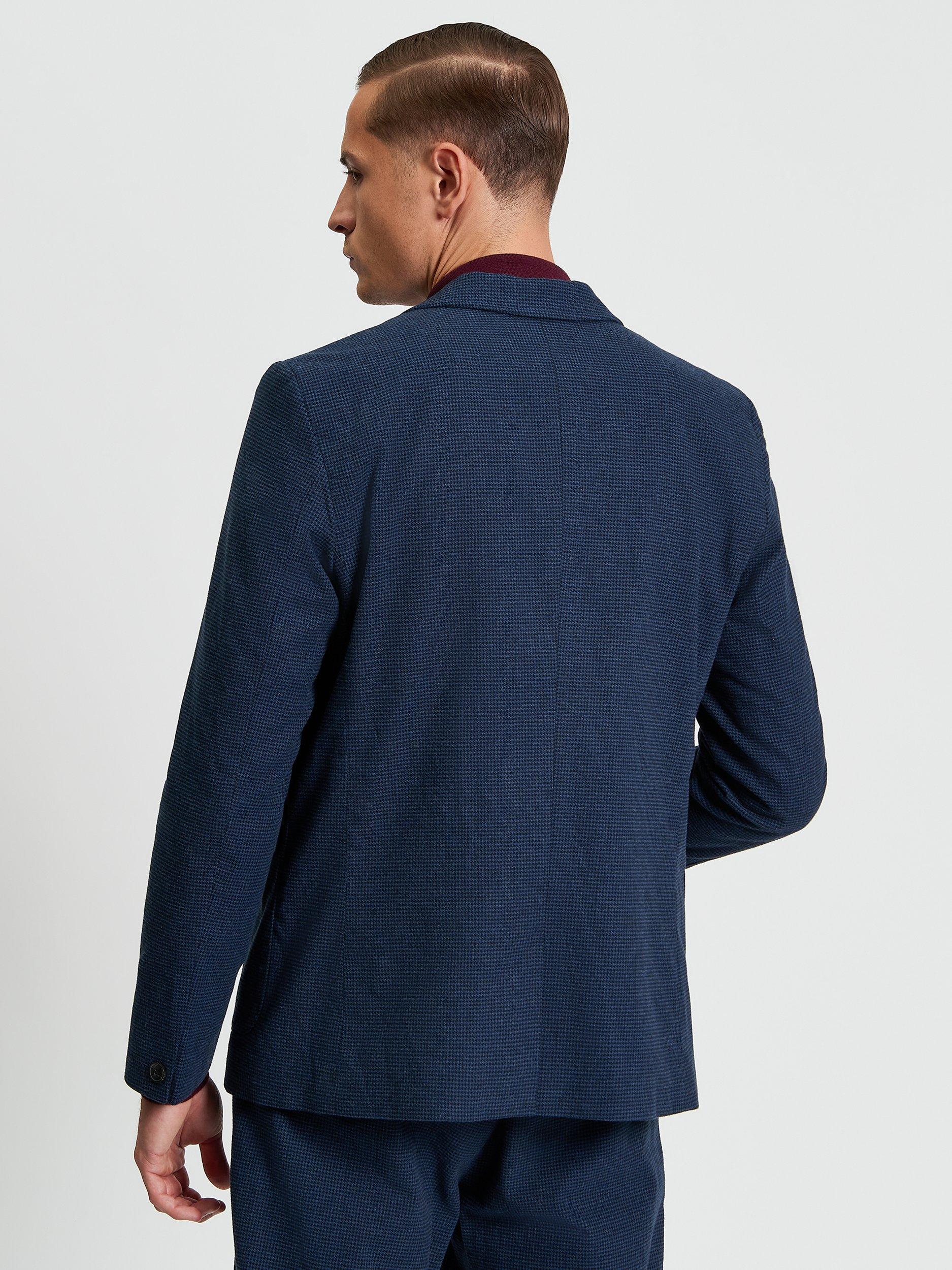 Product image 2 of 6, which shows Ben Sherman Puppytooth Blazer, Marine, S