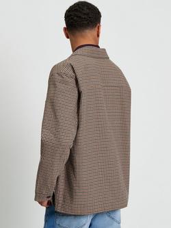 Ben Sherman Cotton Blend Check Jacket - view 2, Light Brown