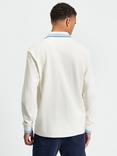 Ben Sherman Cotton Regular Fit Long Sleeve Contrast Tipped Polo Shirt, Snow White