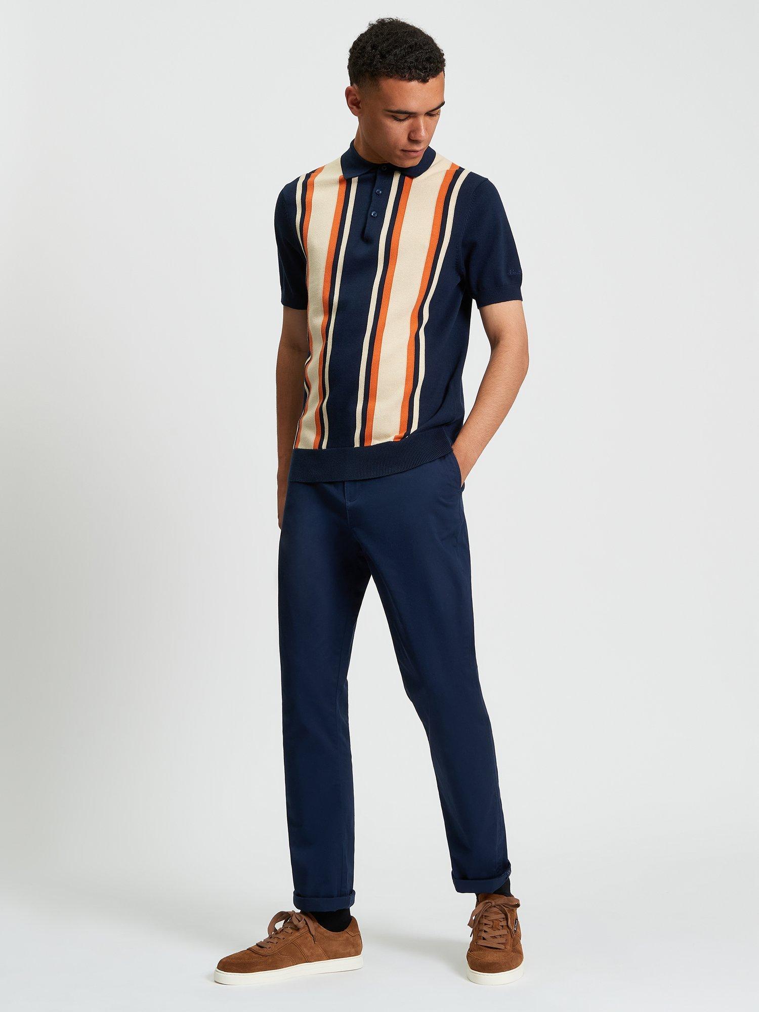 Product image 3 of 4, which shows Ben Sherman Vertical Stripe Polo Shirt, Black, S