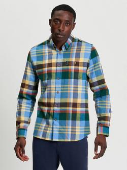Ben Sherman Brushed Check Shirt, Riviera Blue, Riviera Blue