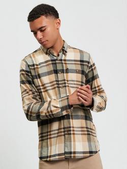 Ben Sherman Brushed Check Cotton Blend Shirt, Sand/Multi, Sand/Multi