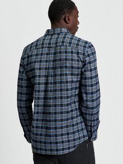 Ben Sherman Cotton Regular Fit Diffused Check Shirt, Slate - view 2, Slate