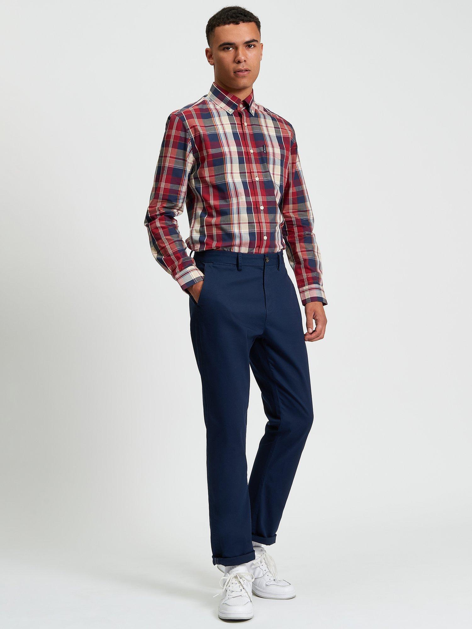 Product image 3 of 5, which shows Ben Sherman Cotton Heritage Check Shirt, Red/Multi, S
