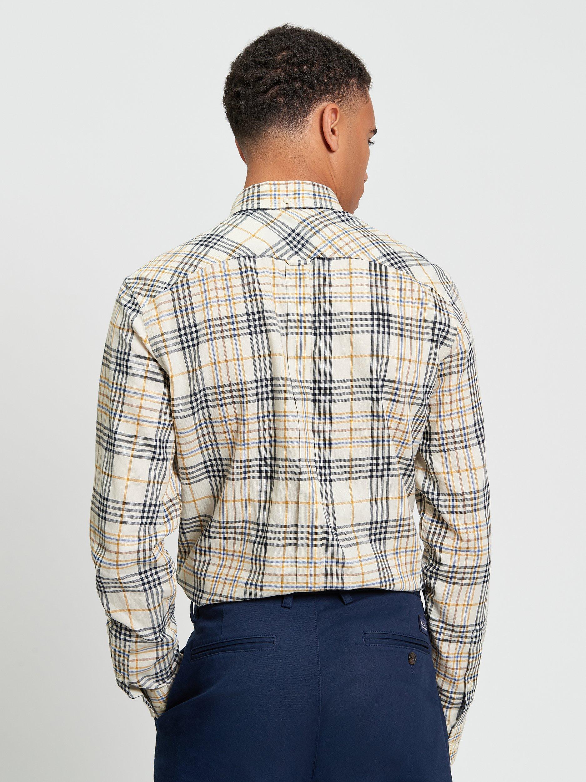 Product image 2 of 5, which shows Ben Sherman Multi Check Shirt, Fog, S