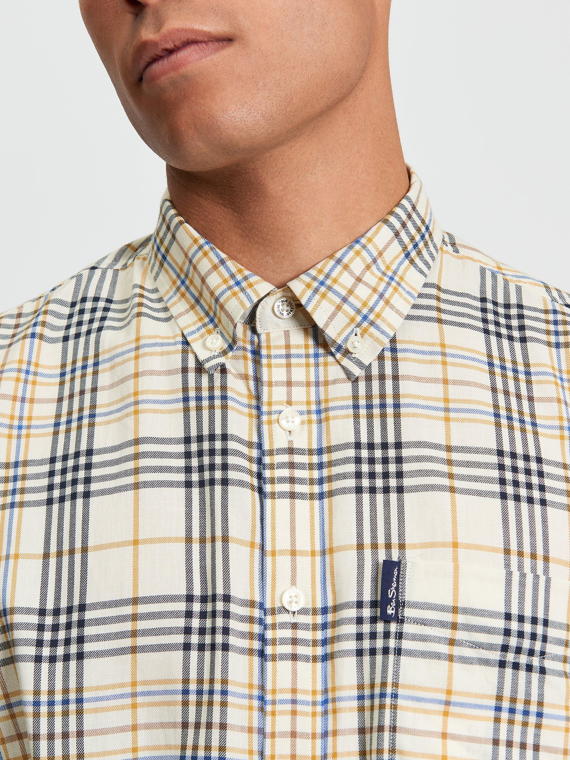Product image 4 of 5, which shows Ben Sherman Multi Check Shirt, Fog, S
