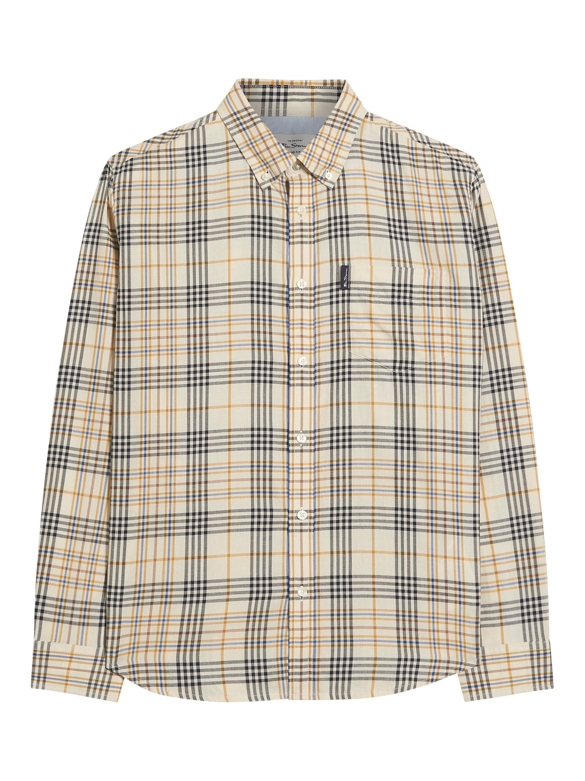 Product image 5 of 5, which shows Ben Sherman Multi Check Shirt, Fog, S