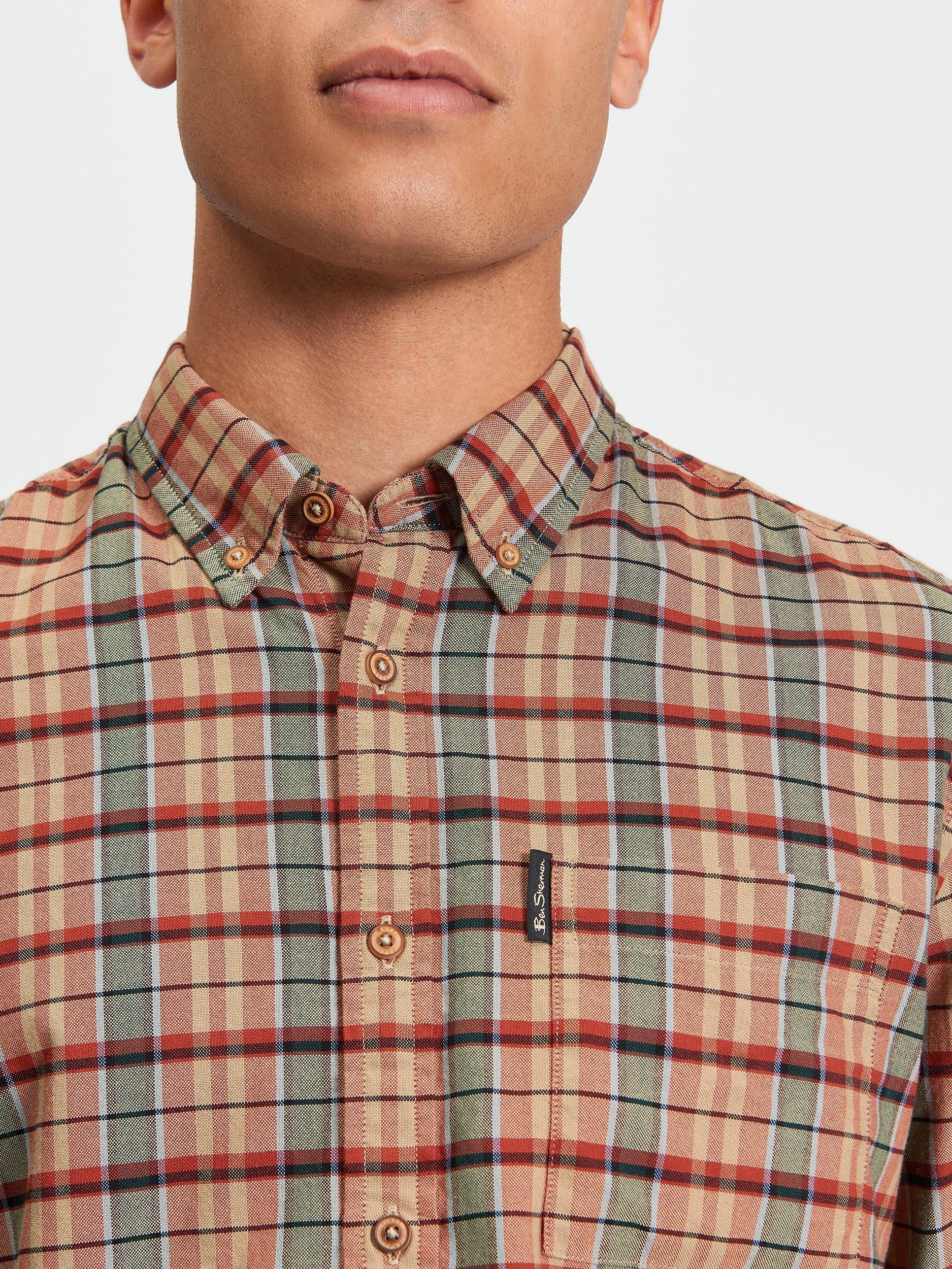 Product image 4 of 5, which shows Ben Sherman Cotton Oxford Check Shirt, Multi, S