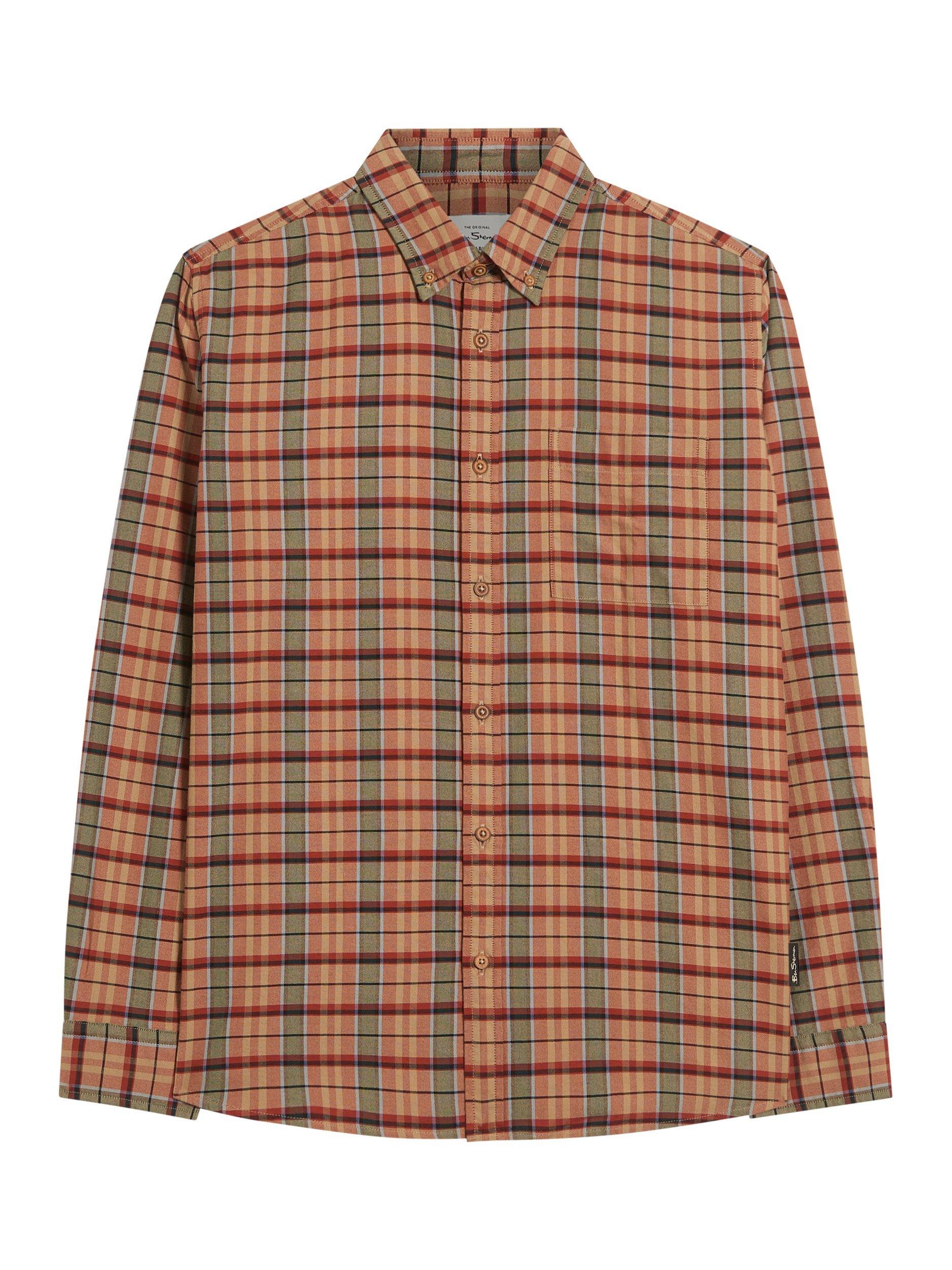 Product image 5 of 5, which shows Ben Sherman Cotton Oxford Check Shirt, Multi, S