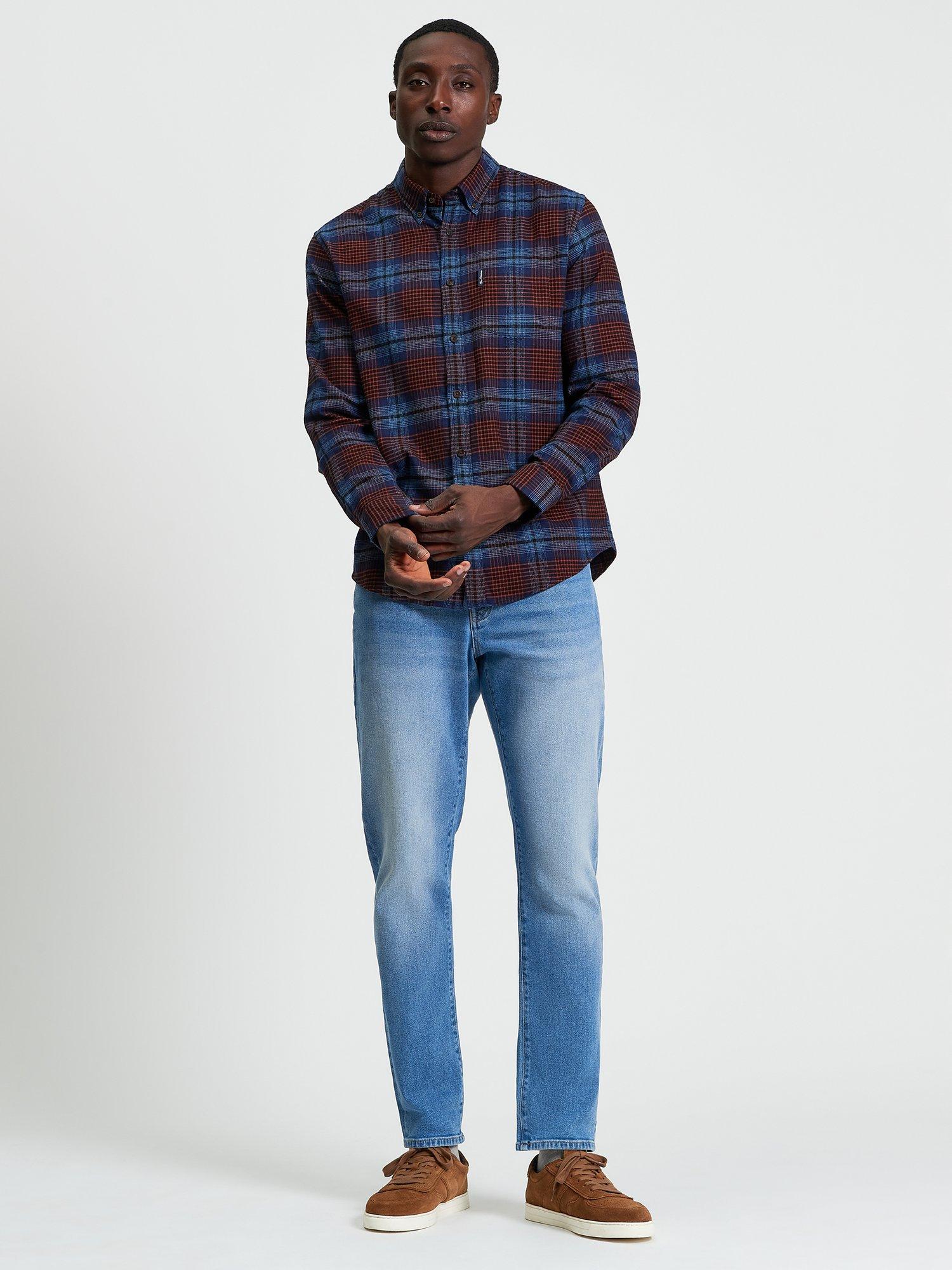 Ben Sherman Ombre Check Shirt, Marine