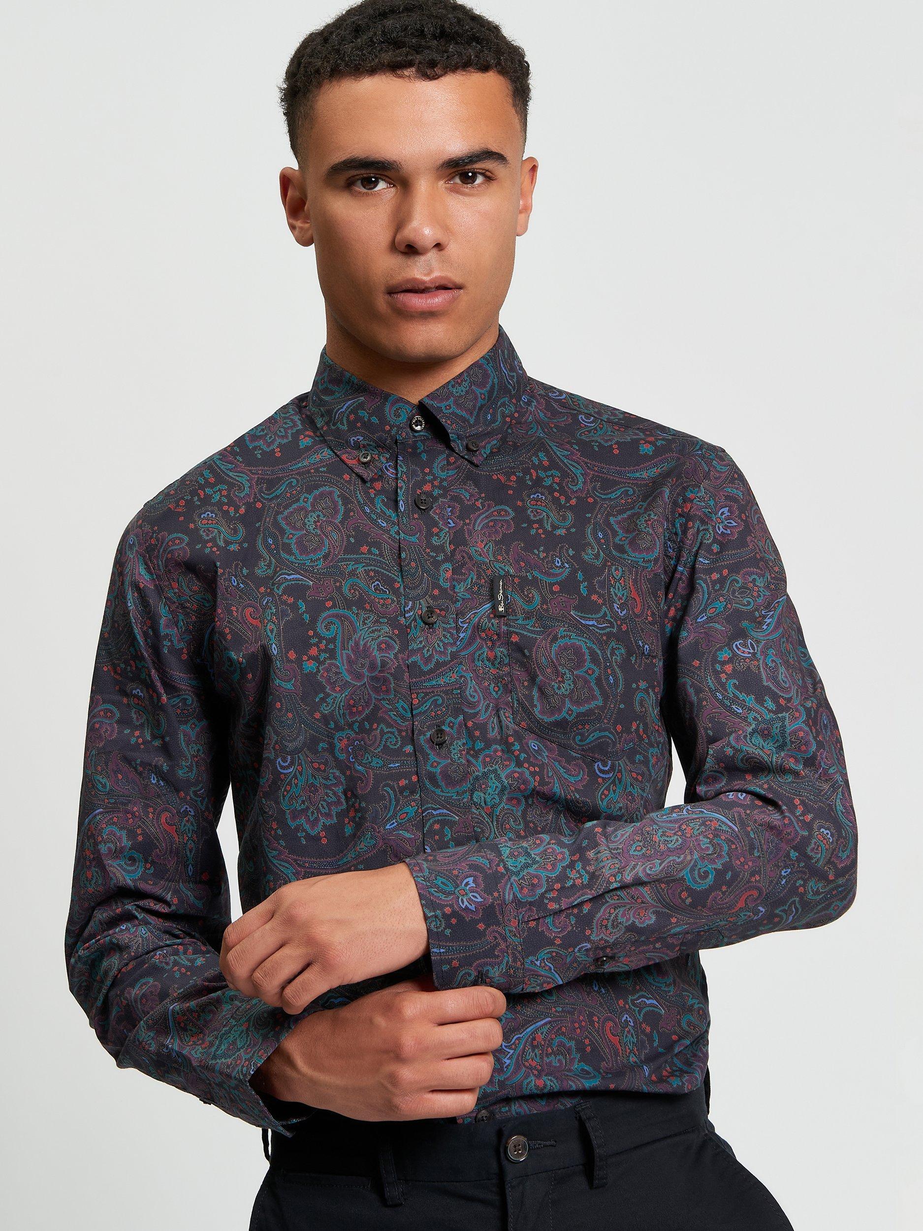 Product image 1 of 5, which shows Ben Sherman Paisley Print Cotton Shirt, Multi, S