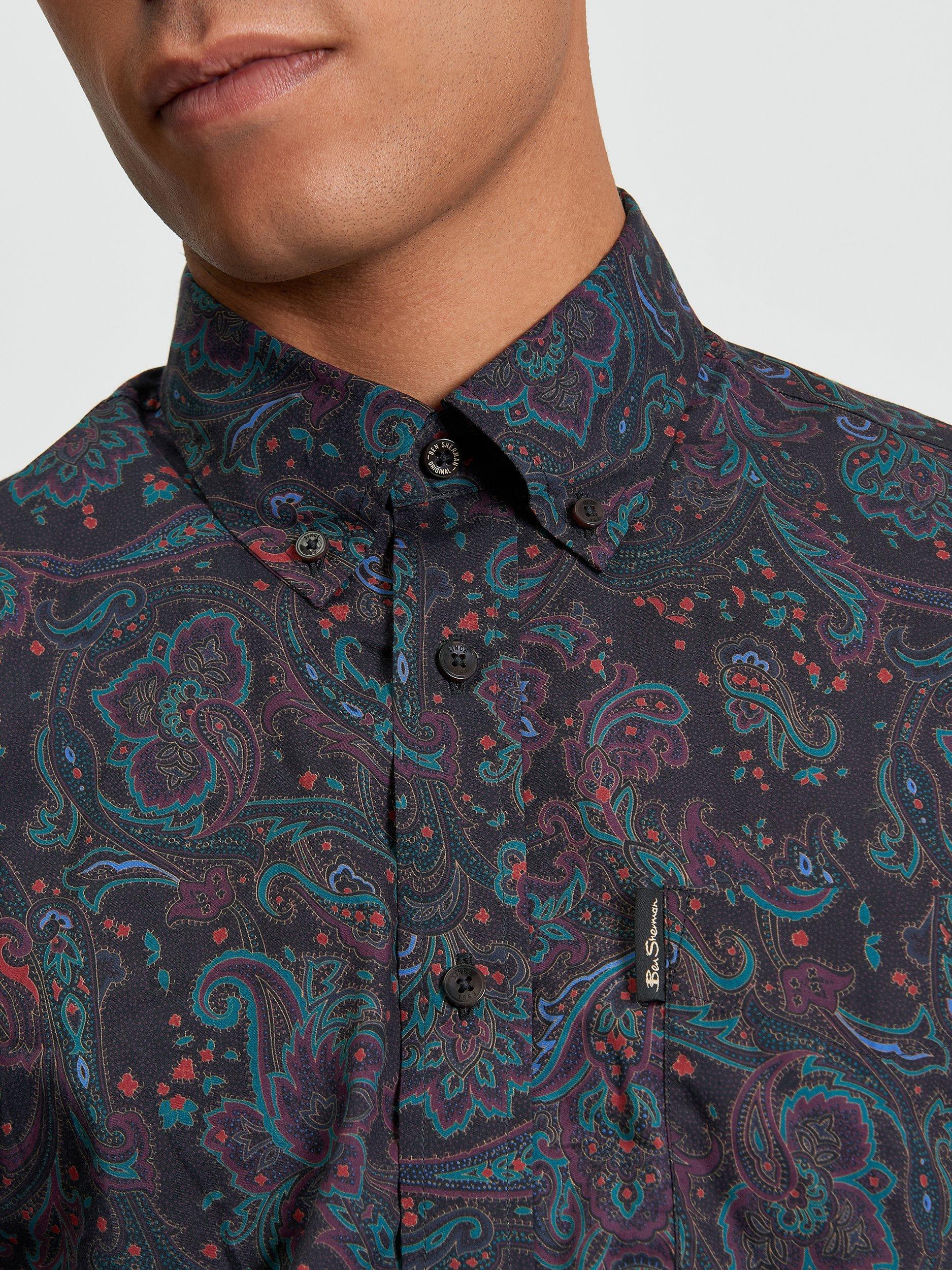 Product image 4 of 5, which shows Ben Sherman Paisley Print Cotton Shirt, Multi, S