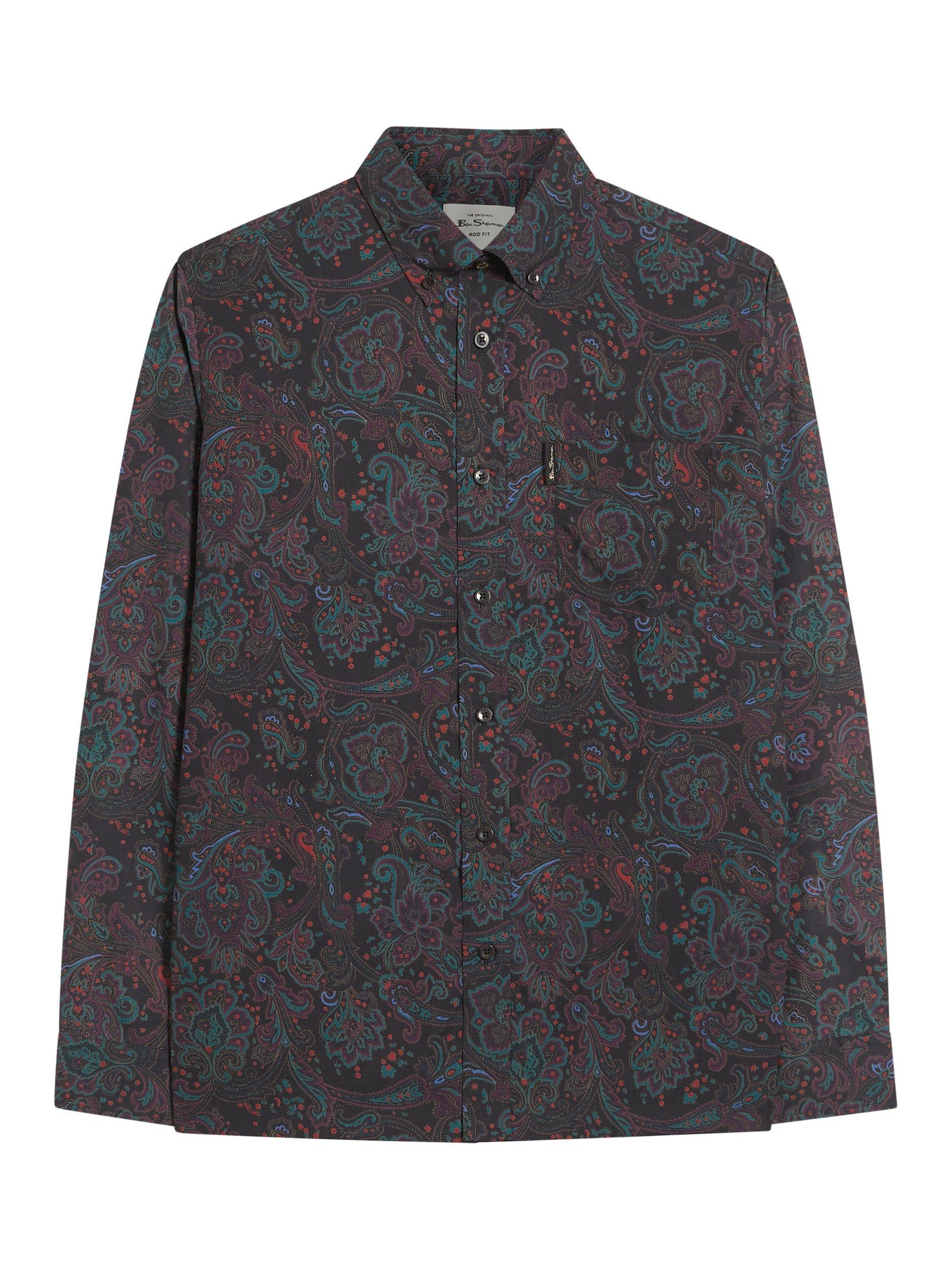 Product image 5 of 5, which shows Ben Sherman Paisley Print Cotton Shirt, Multi, S
