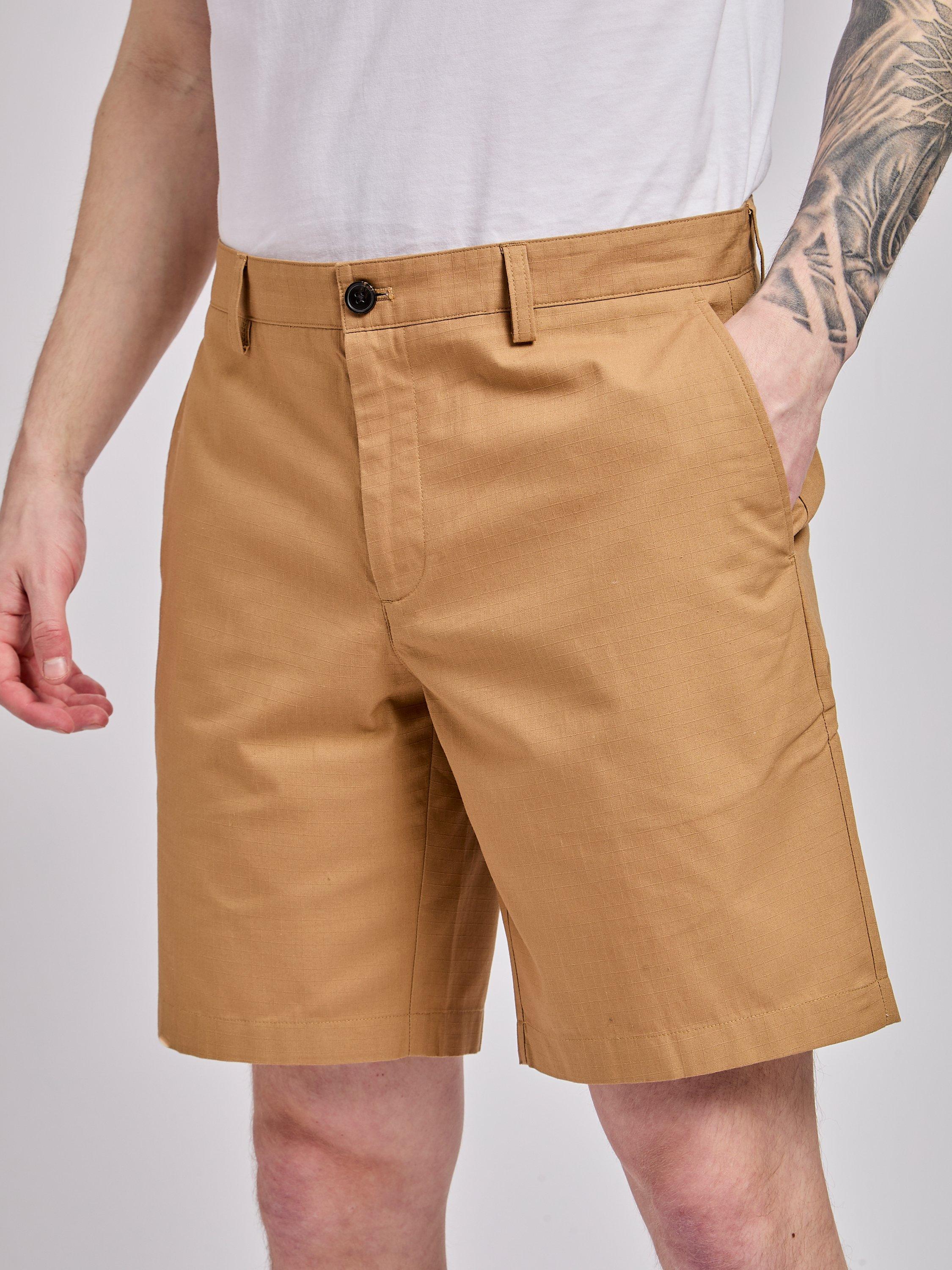 Product image 3 of 5, which shows Ben Sherman Cotton Ripstop Regular Chino Shorts, Light Brown, 30