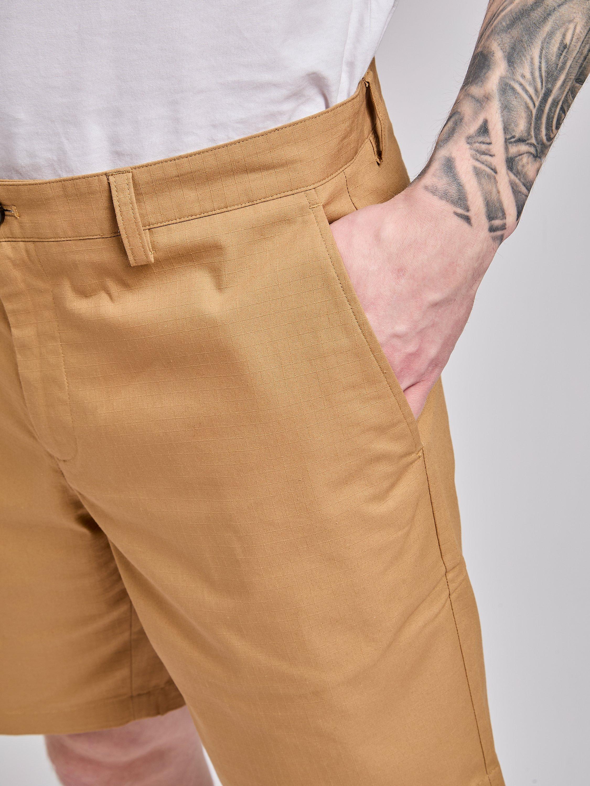Product image 4 of 5, which shows Ben Sherman Cotton Ripstop Regular Chino Shorts, Light Brown, 30