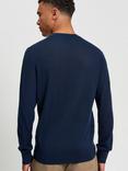 Ben Sherman Merino Wool Crew Neck Jumper, Dark Navy