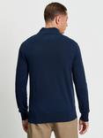 Ben Sherman Merino Wool Half-Zip Jumper, Dark Navy