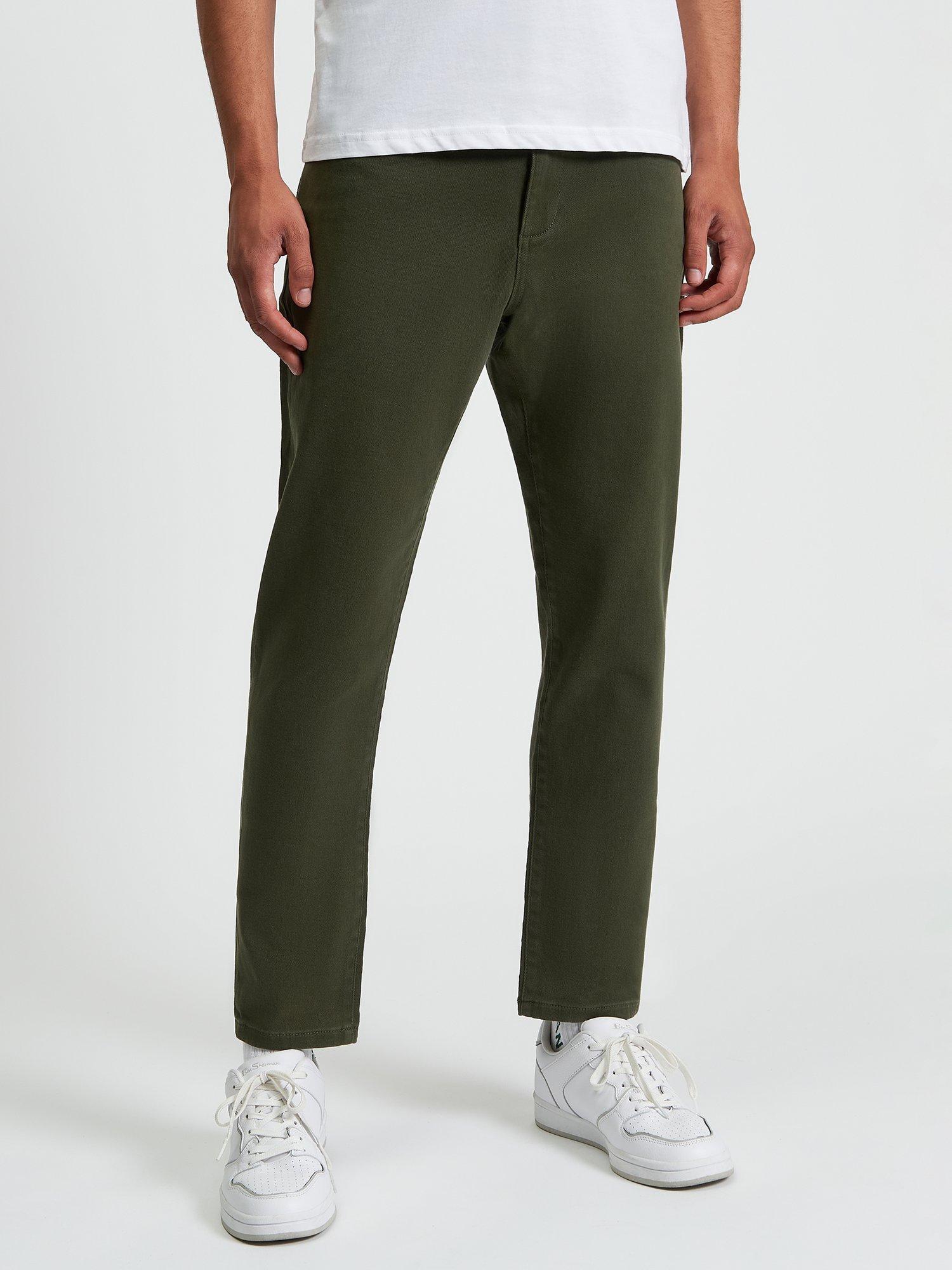 Product image 3 of 5, which shows Ben Sherman Cotton Blend Twill Trousers, Khaki, 28R