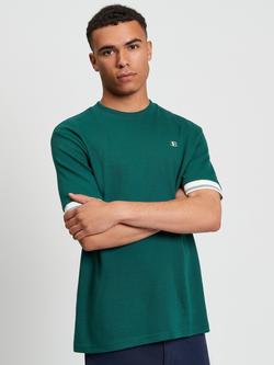 Ben Sherman Cotton Regular Fit Short Sleeve Embroidered Logo T-Shirt, Dark Green