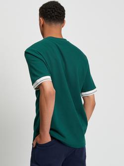 Ben Sherman Cotton Regular Fit Short Sleeve Embroidered Logo T-Shirt - view 2, Dark Green