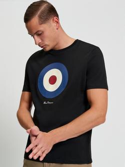 Ben Sherman Target Graphic Cotton T-Shirt, Black, Black